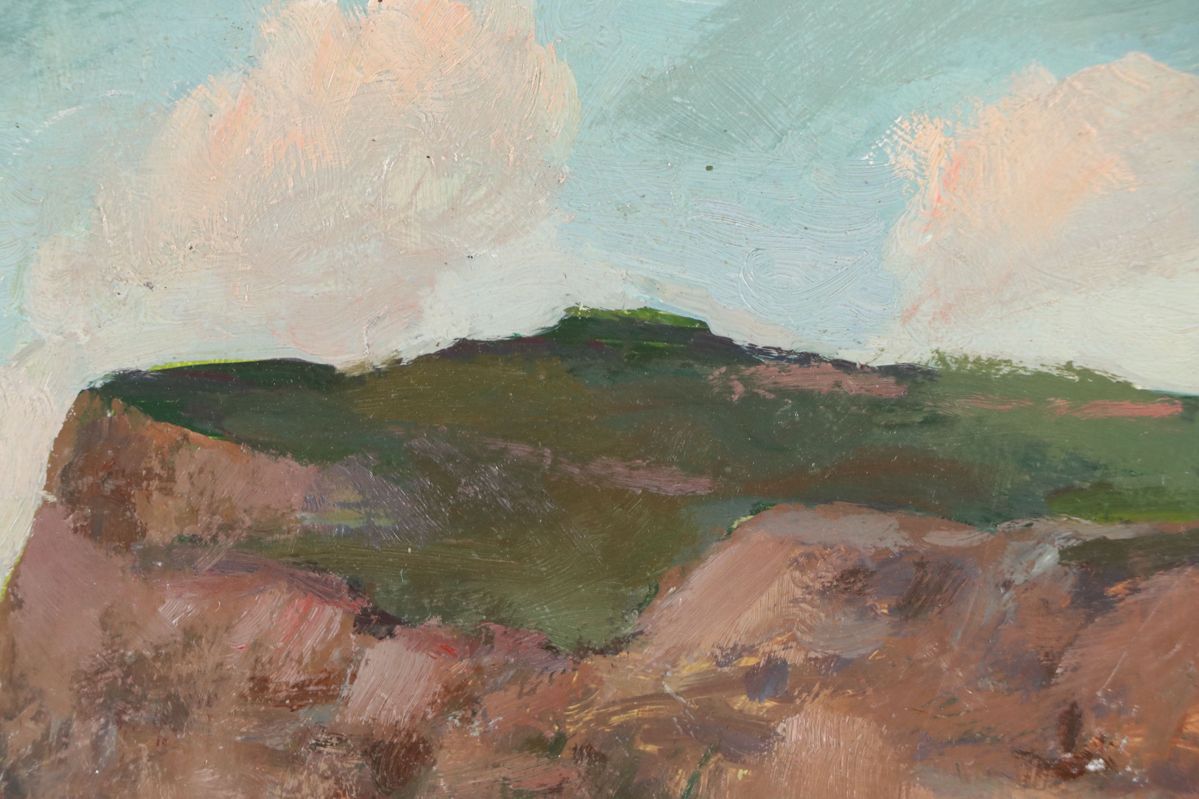 Bernard Lennon Oil Painting of Coastal Cliffs Landscape