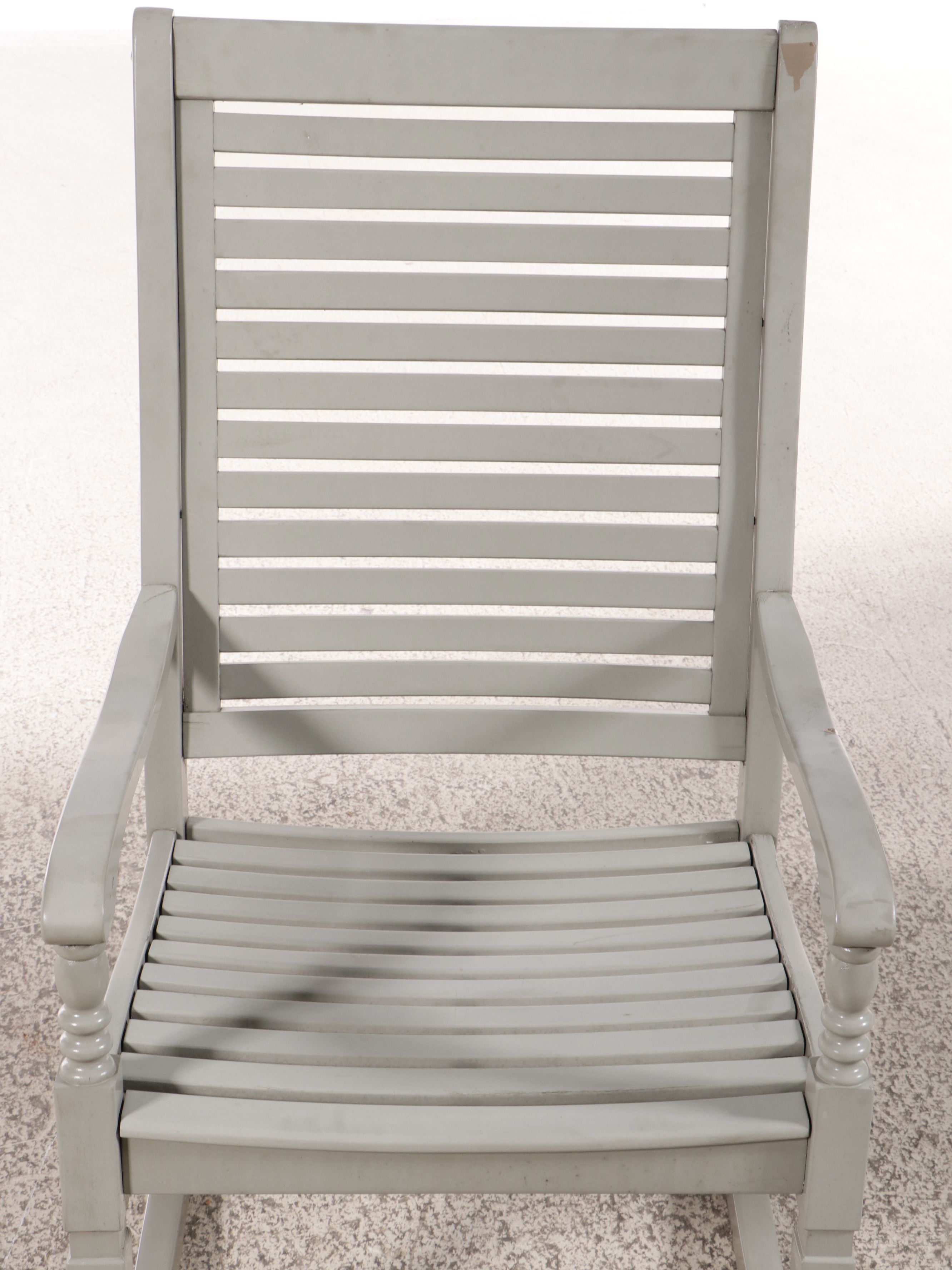 Contemporary Painted Wood Patio Rocking Chair