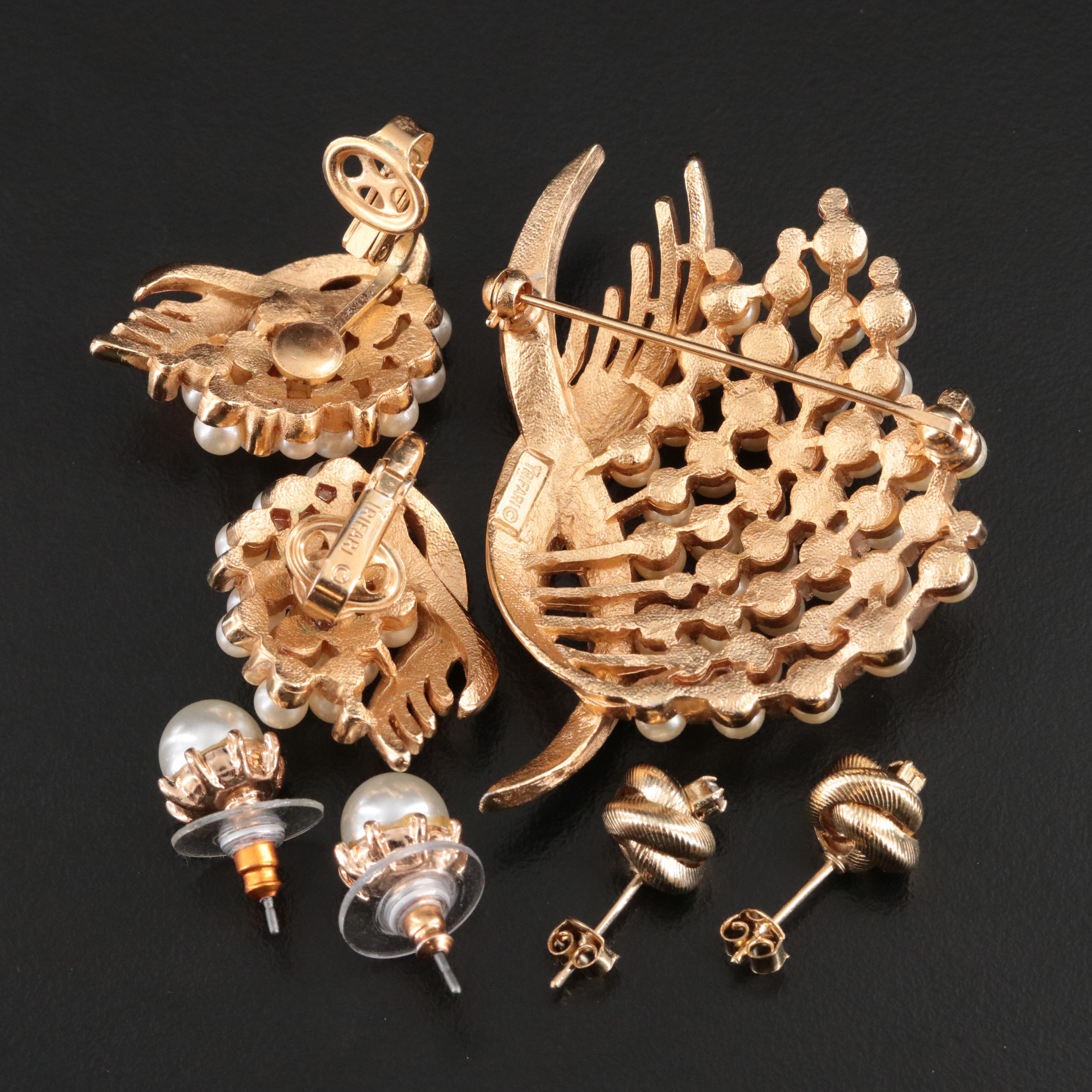 Jewelry Collection Featuring Trifari and Sterling