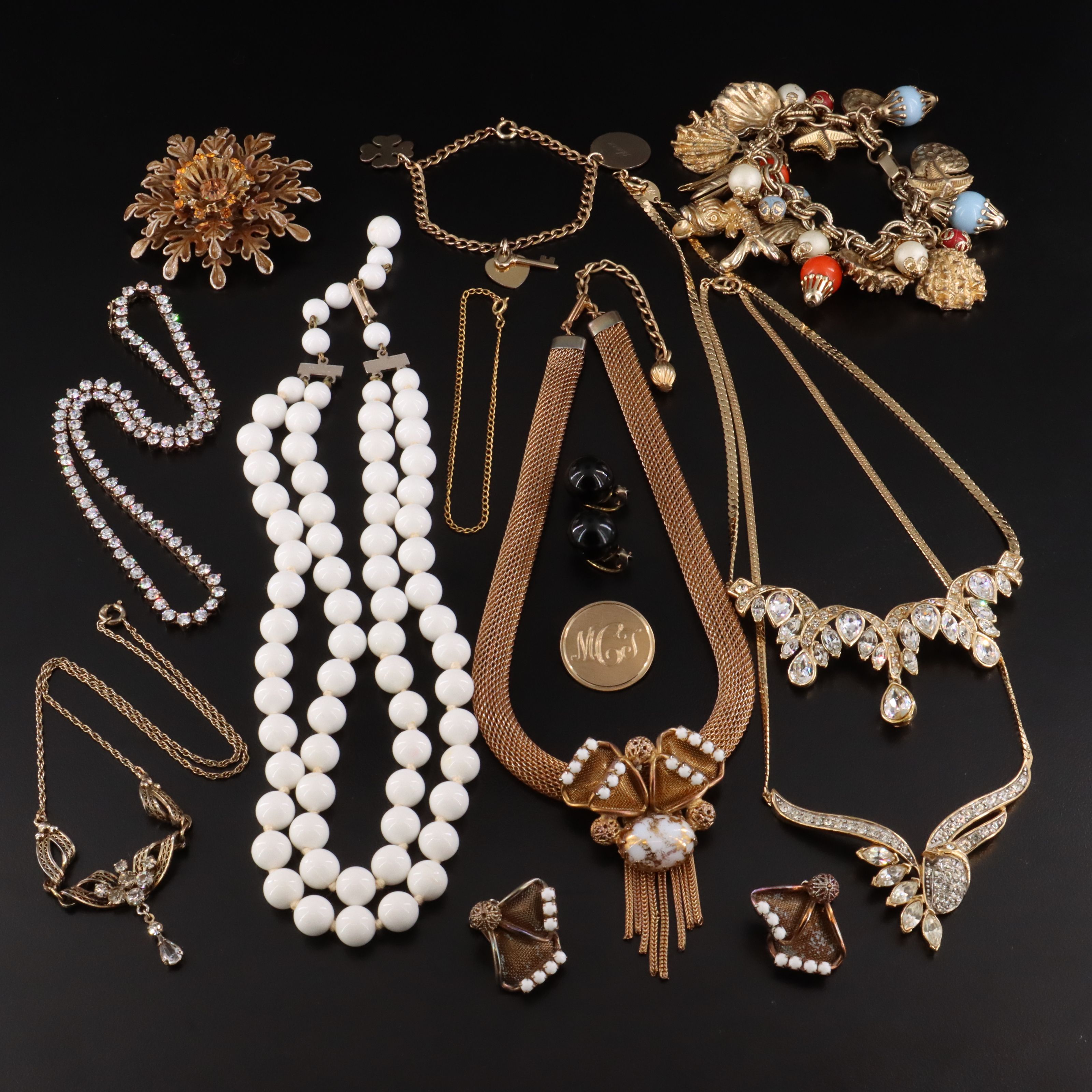 Vintage Jewelry Collection Featuring Trifari and Hobé