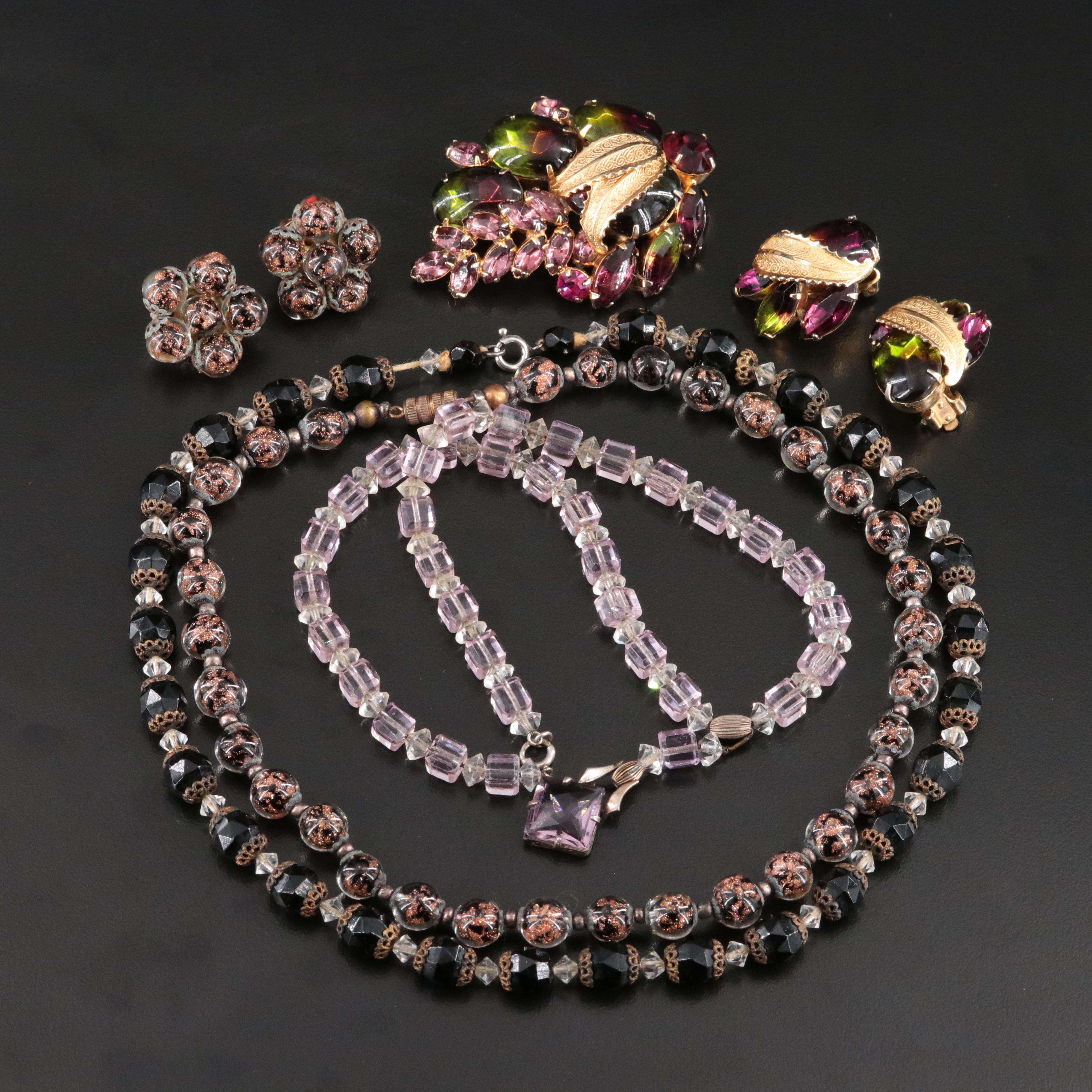 Vintage Jewelry Collection Featuring Weiss and Sterling