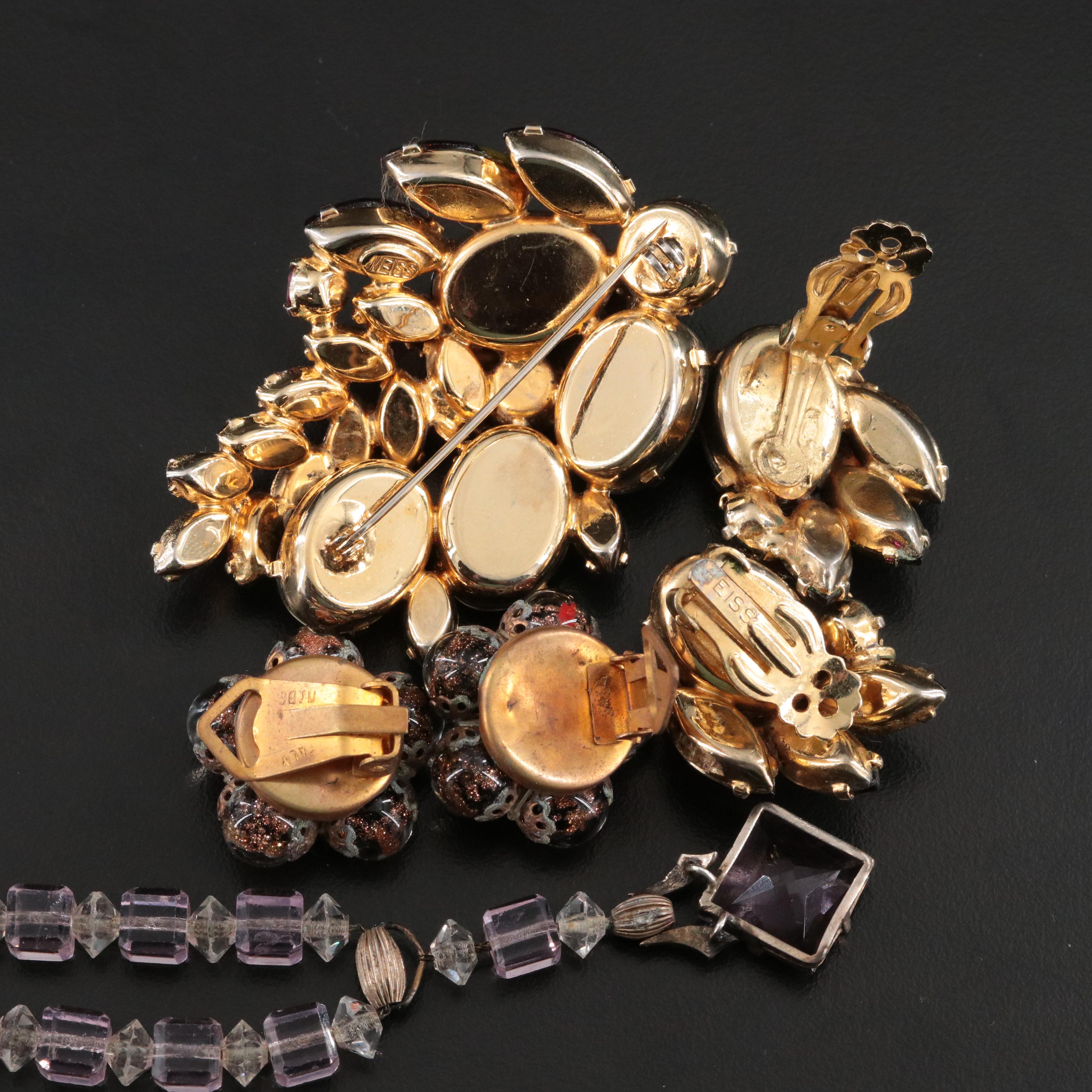 Vintage Jewelry Collection Featuring Weiss and Sterling