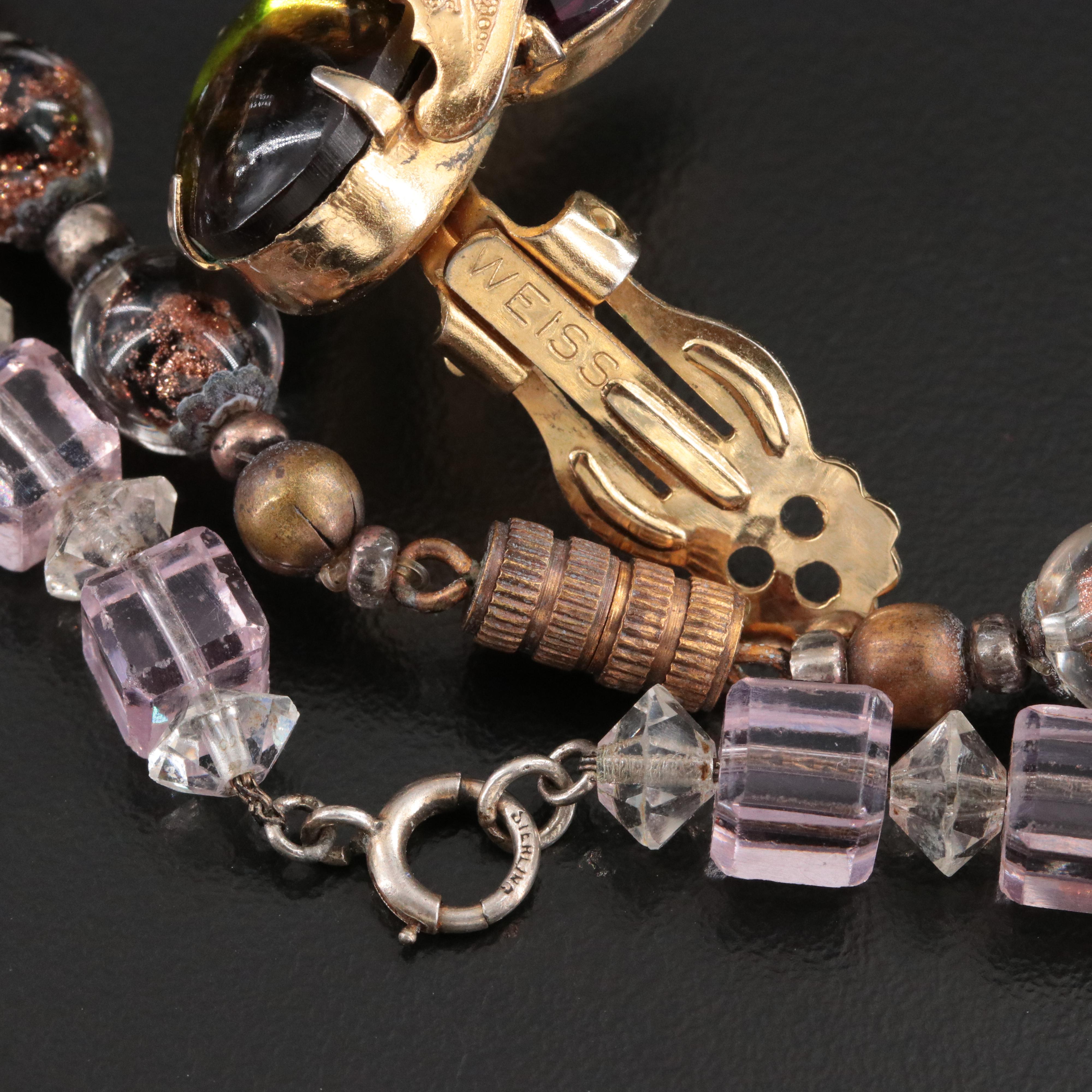 Vintage Jewelry Collection Featuring Weiss and Sterling