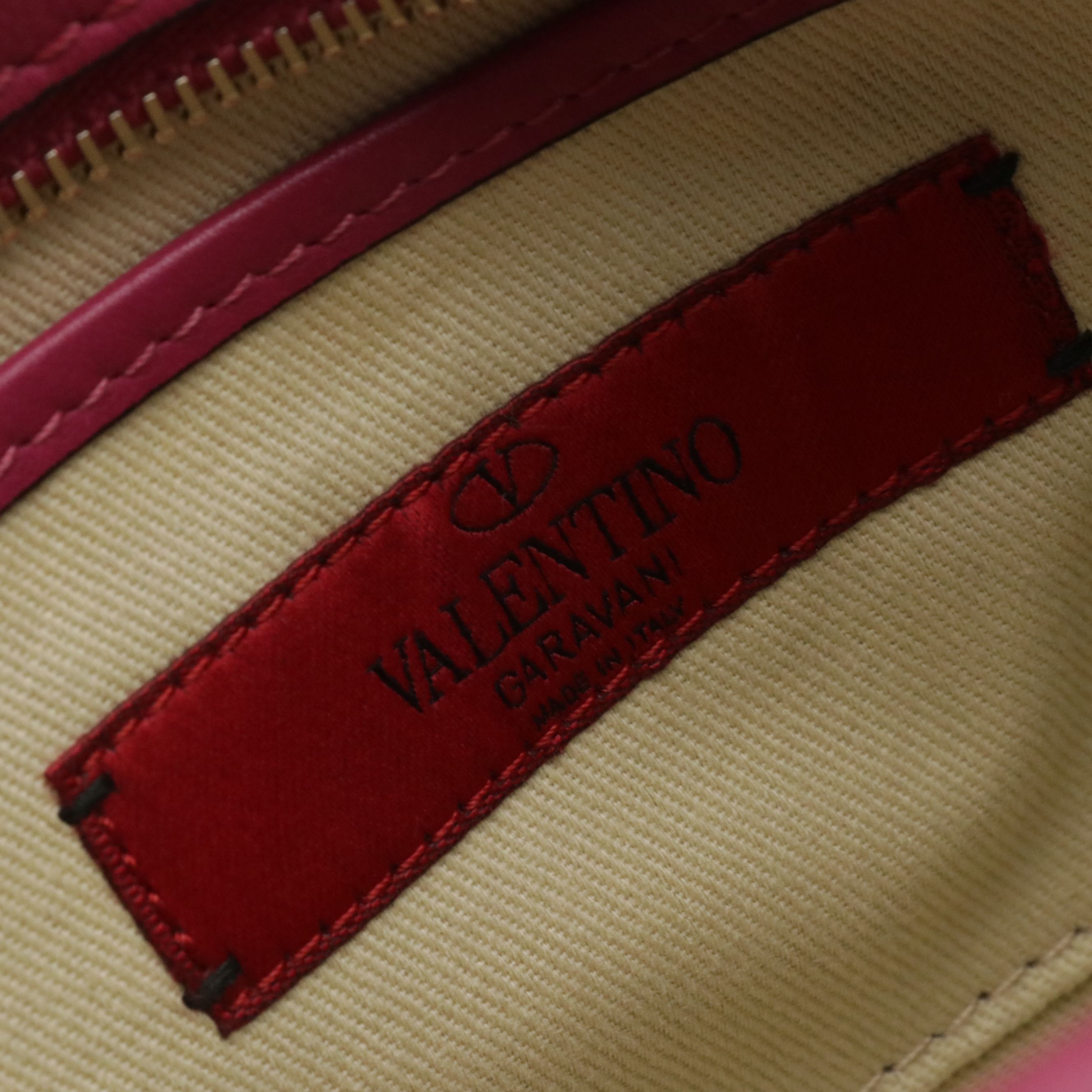 Valentino Garavani Camera Crossbody Bag in Fuchsia Rockstud Calfskin Leather