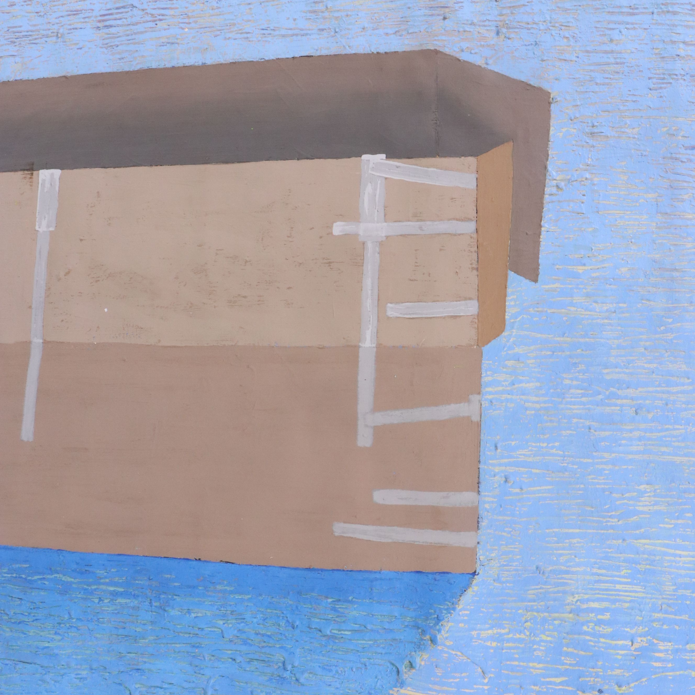 Howard Storm Monumental Acrylic Painting of Cardboard Box, Late 20th Century
