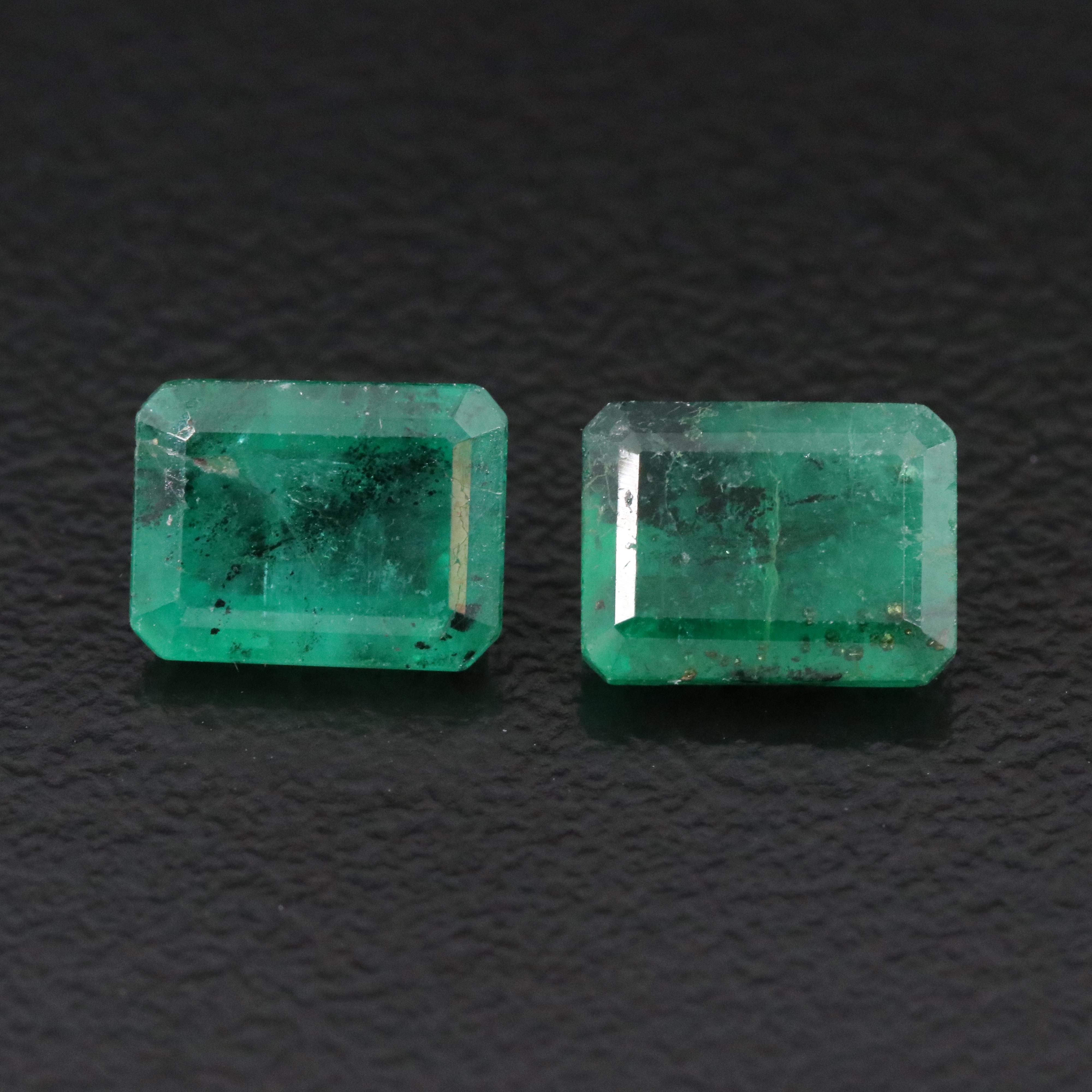 Loose 2.97 CTW Emerald Pair