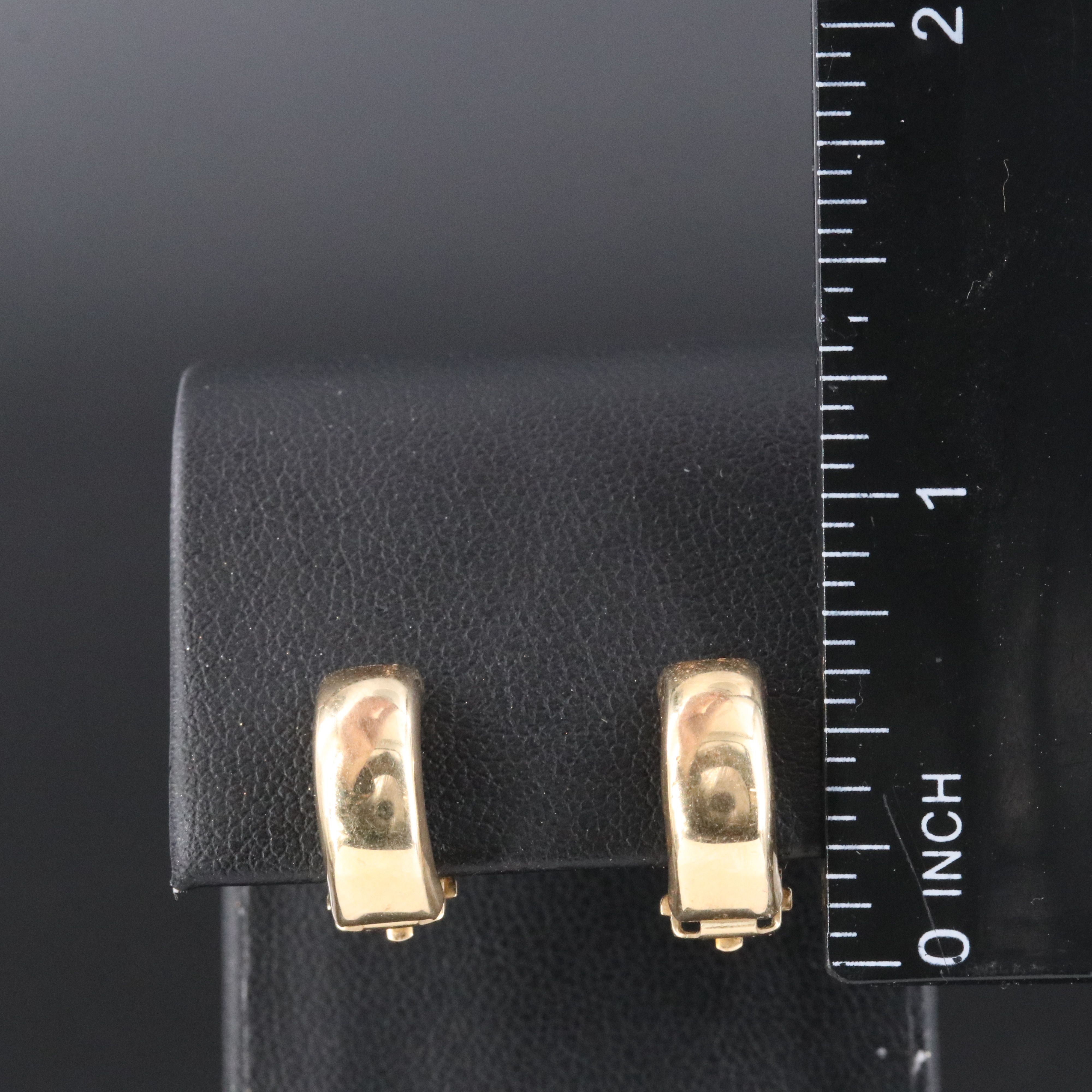 14K Half Hoop Clip Earrings