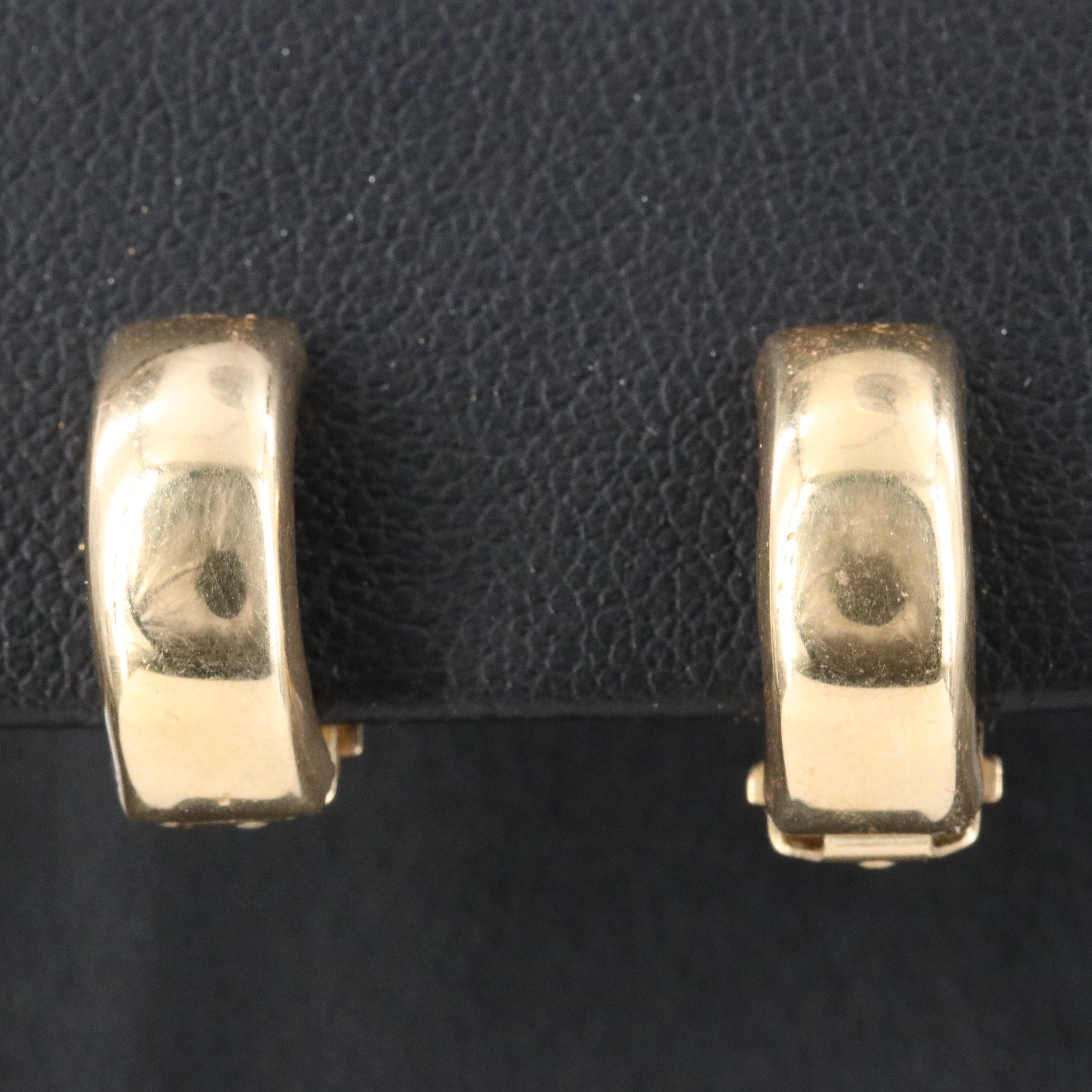 14K Half Hoop Clip Earrings