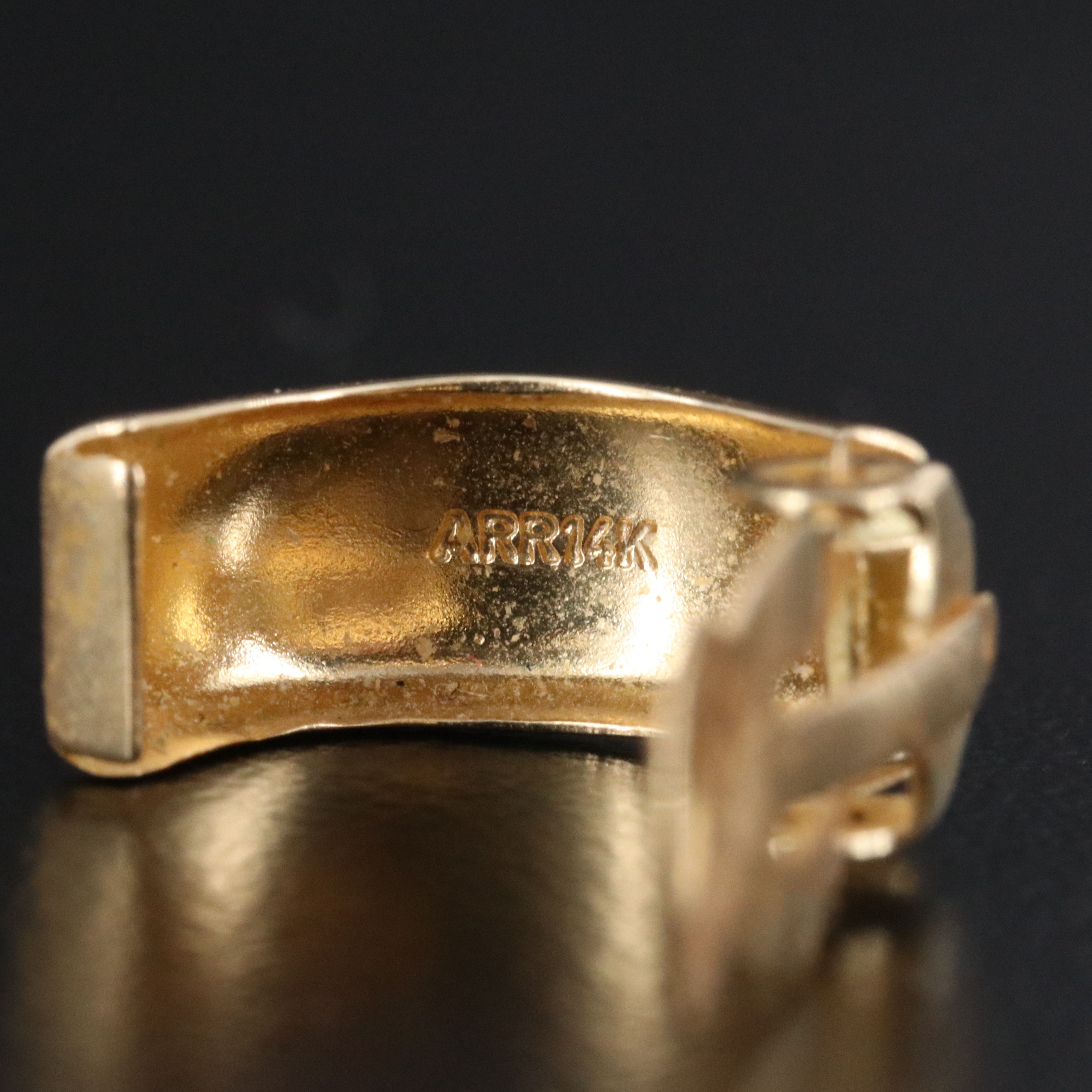 14K Half Hoop Clip Earrings