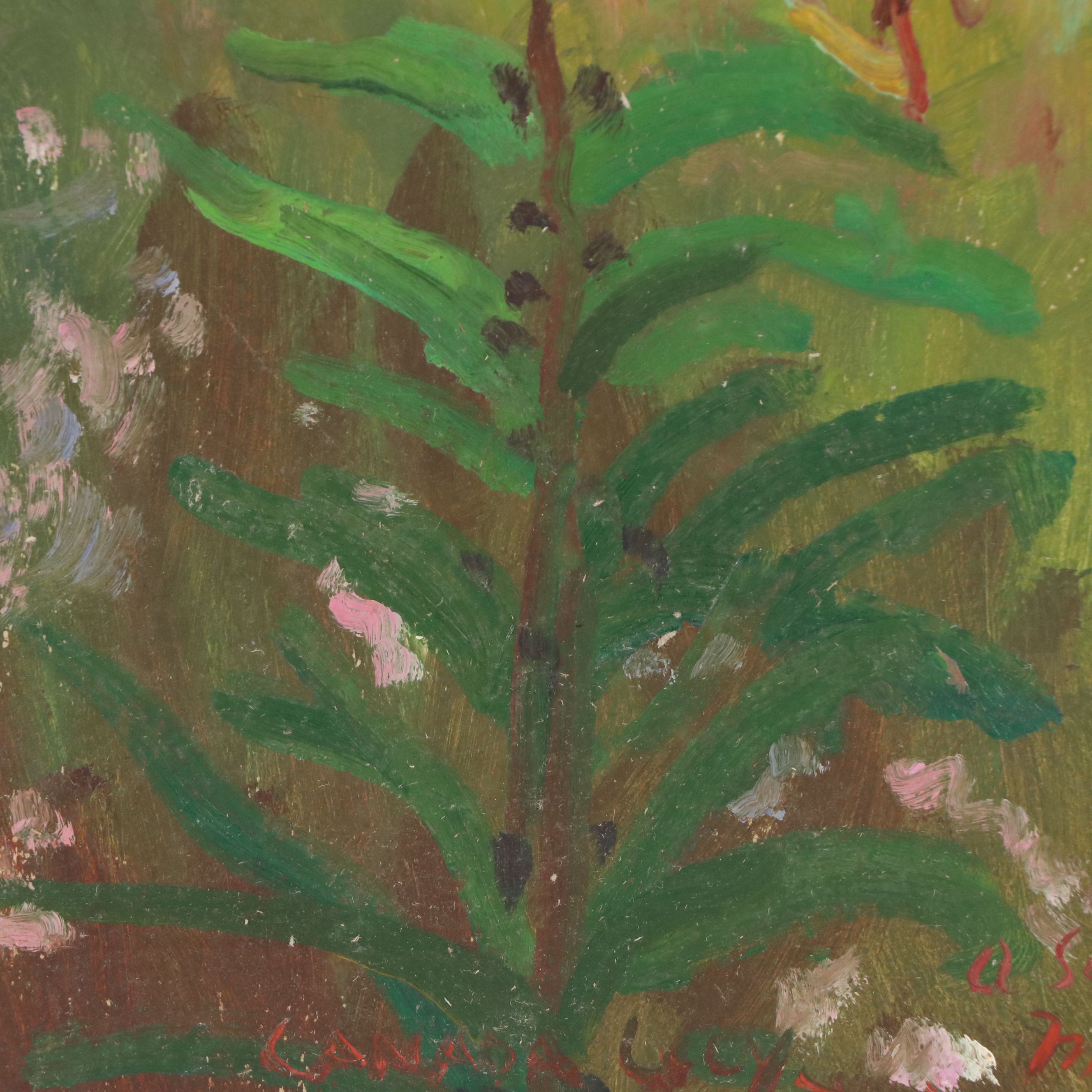 Bernard Lennon Floral Oil Painting of Lily