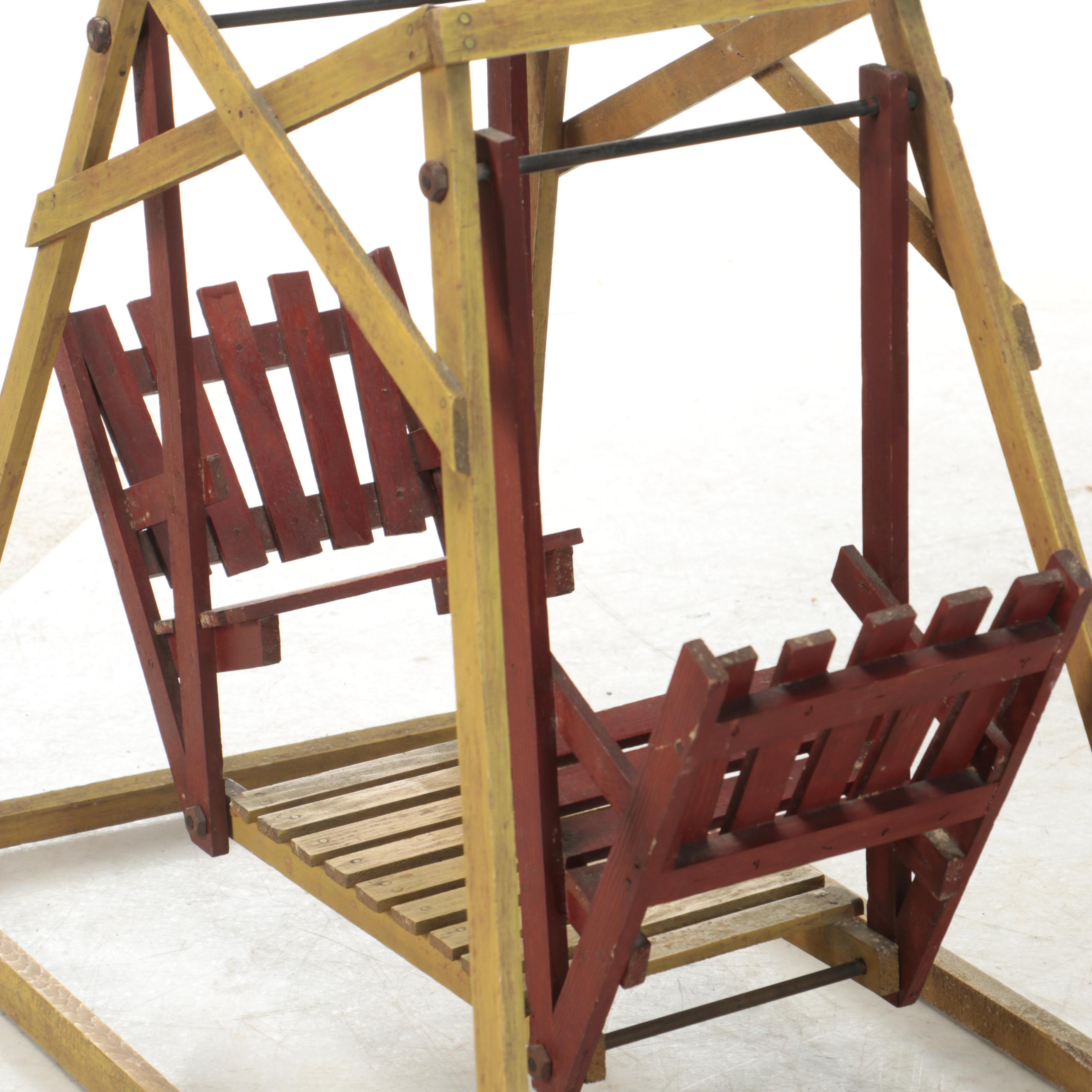 Transogram Children's Ironing Board with Double Doll Swing, Mid-20th Century