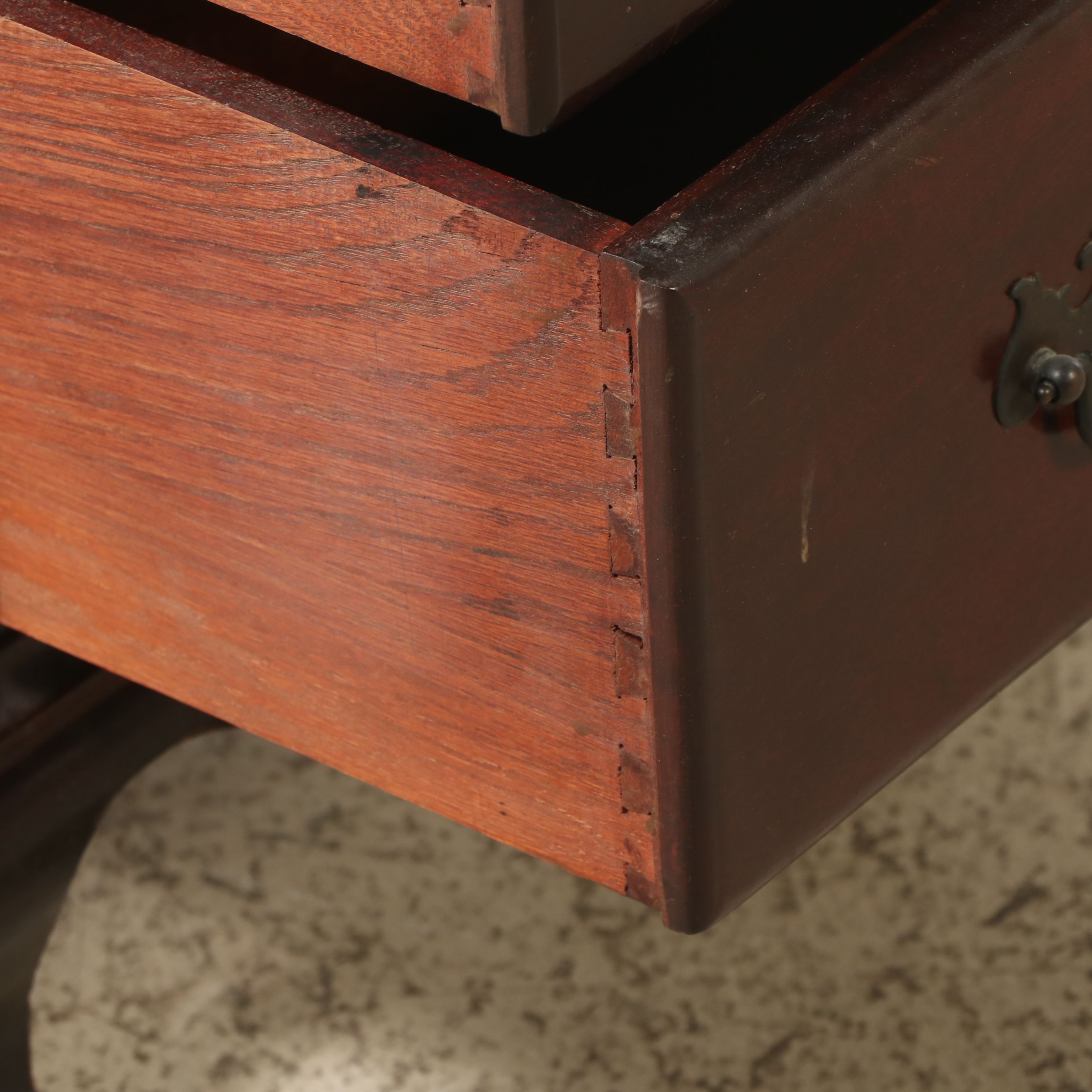 Georgian Style Mahogany Vanity Table with Mirror, Early 20th Century