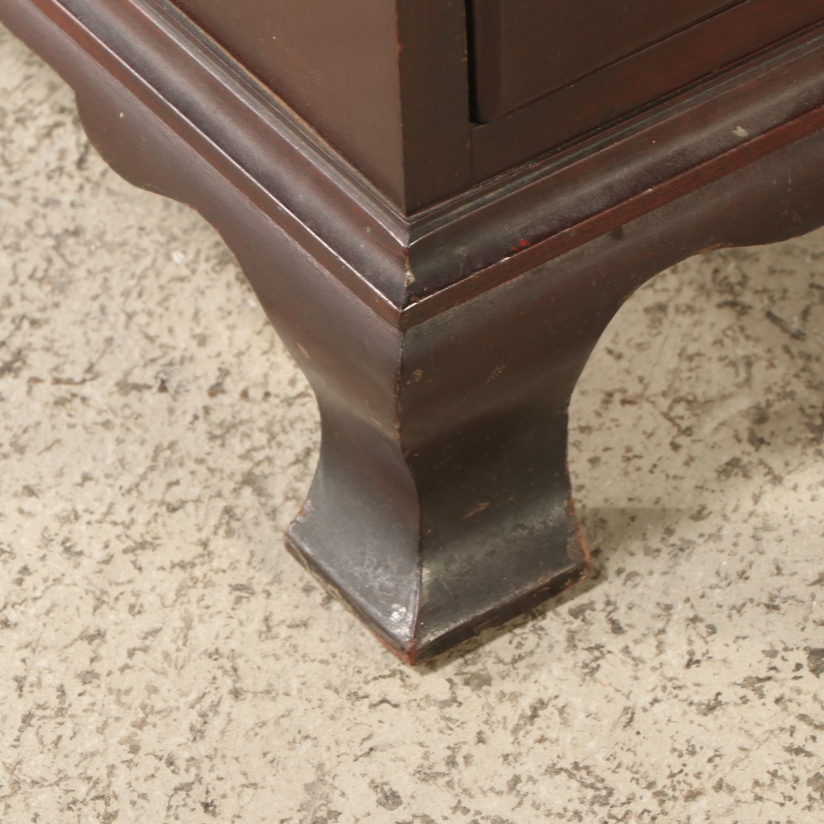 Georgian Style Mahogany Vanity Table with Mirror, Early 20th Century