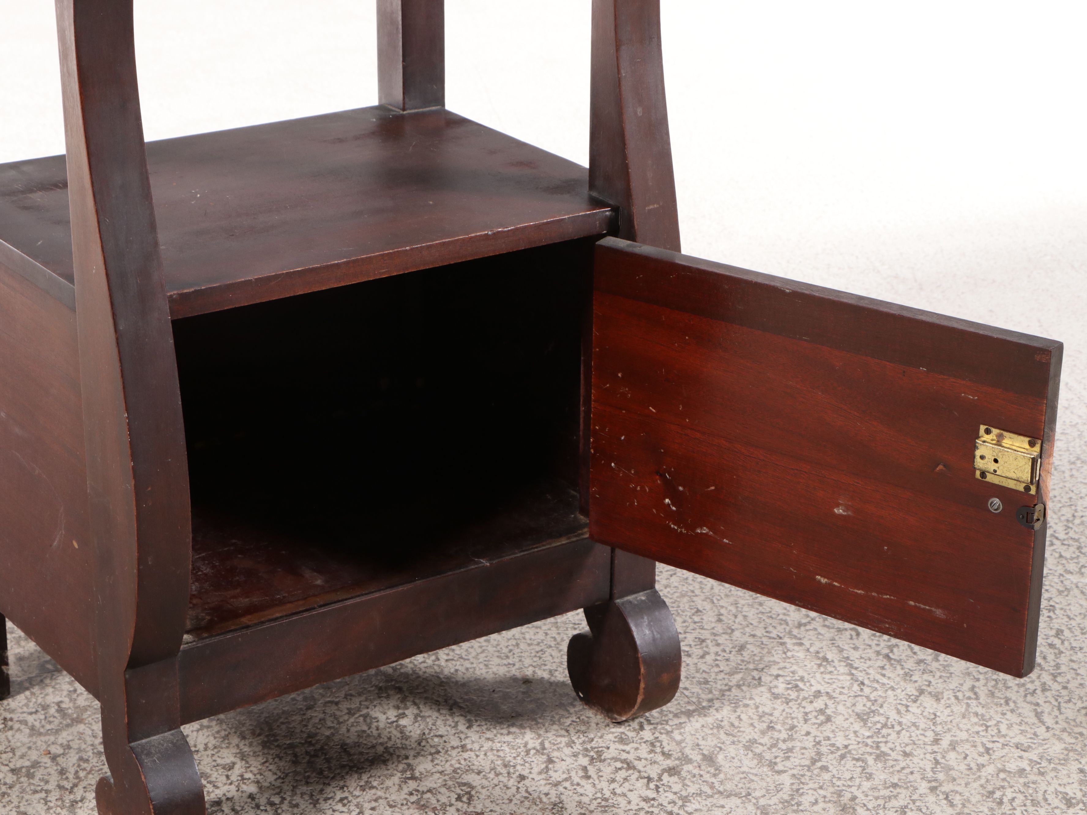 American Empire Mahogany Nightstand, 19th Century