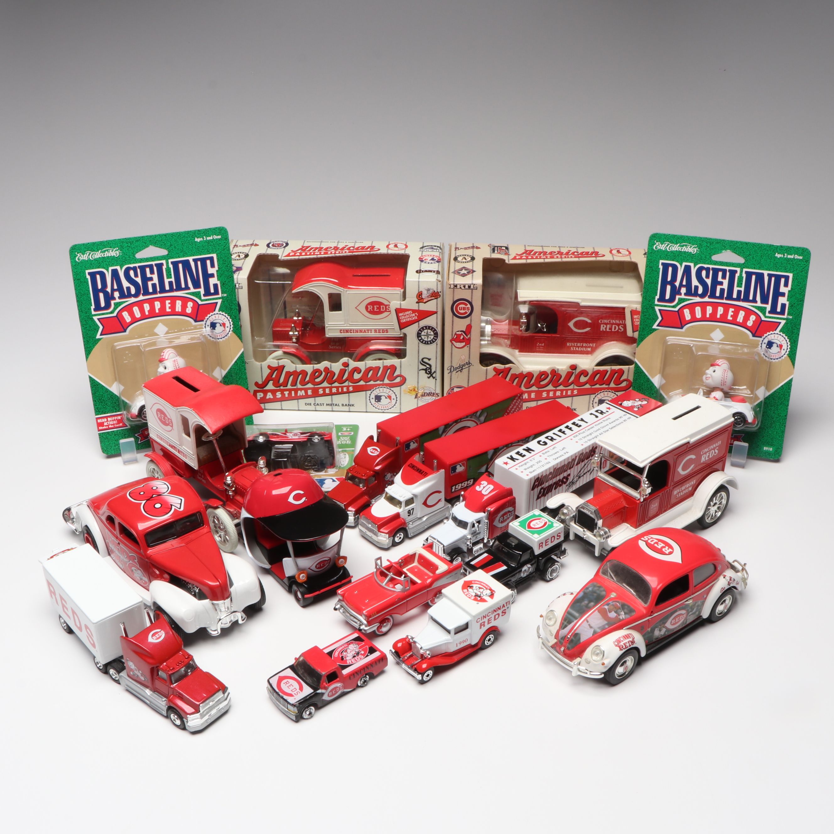 Ertl American Pastime Banks with More Cincinnati Reds Diecast Cars and Banks
