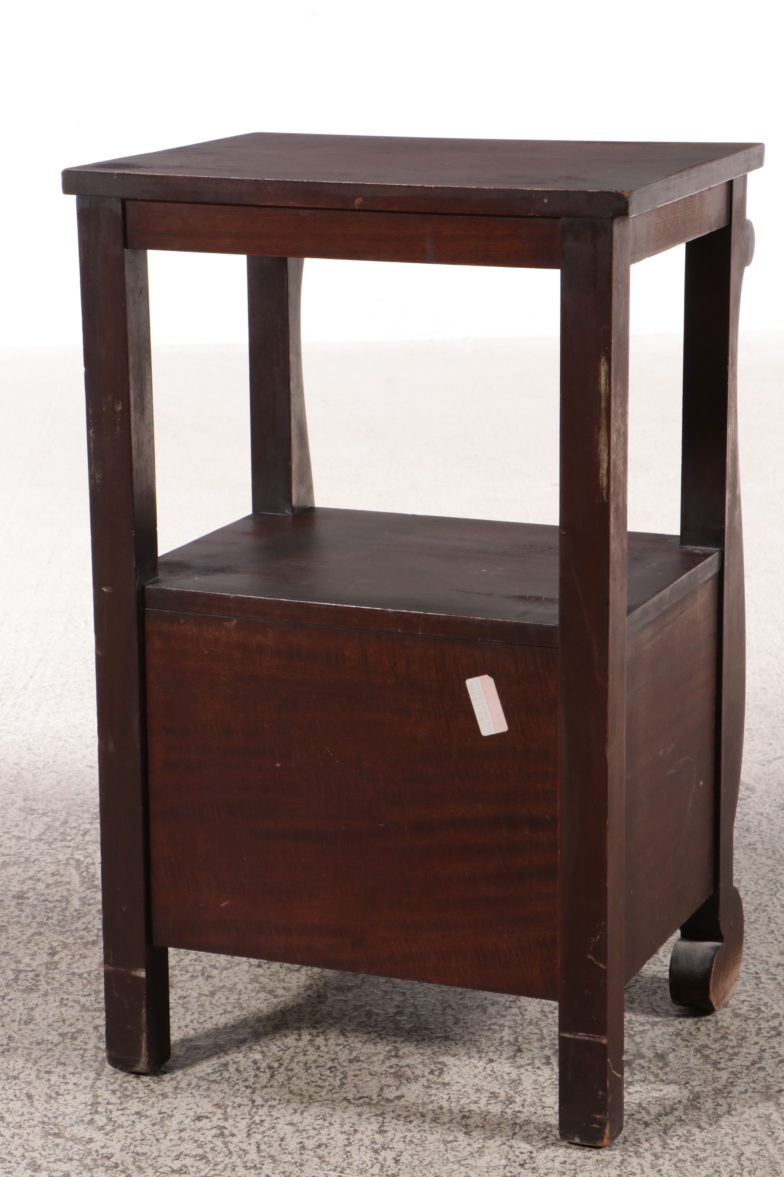 American Empire Mahogany Nightstand, 19th Century