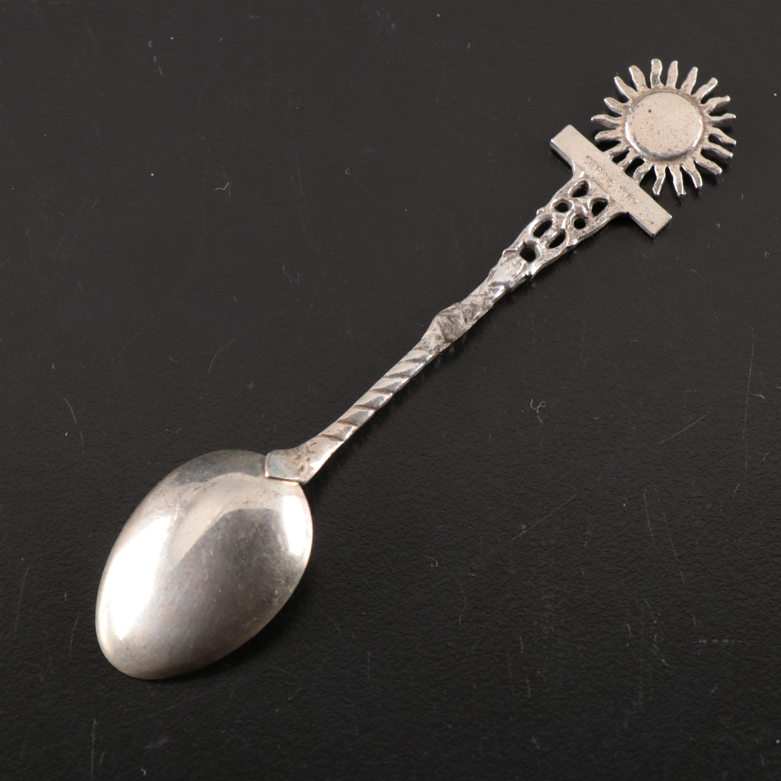 Sterling Silver Virgin Islands Spoon with More Demitasse and Souvenir Spoons