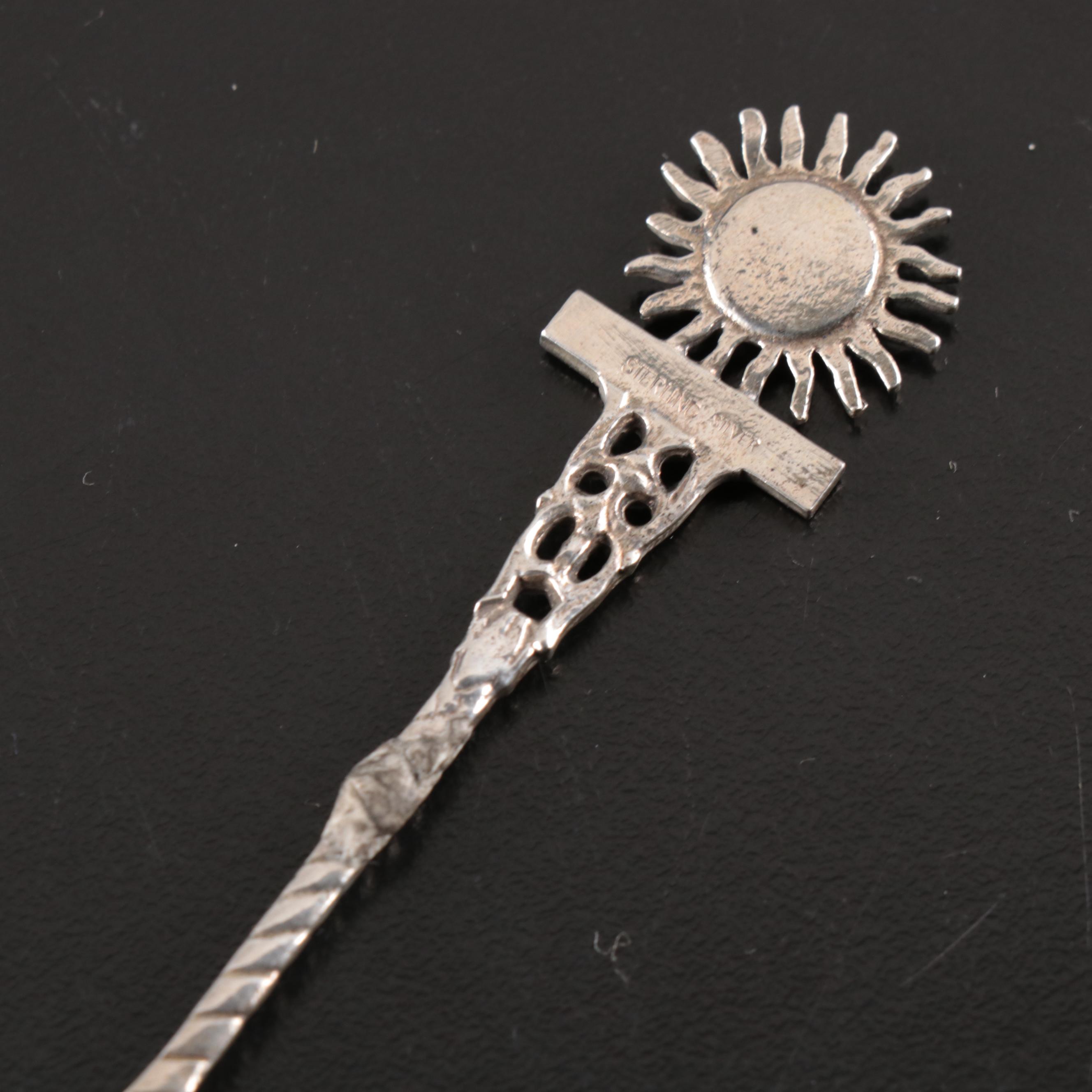 Sterling Silver Virgin Islands Spoon with More Demitasse and Souvenir Spoons