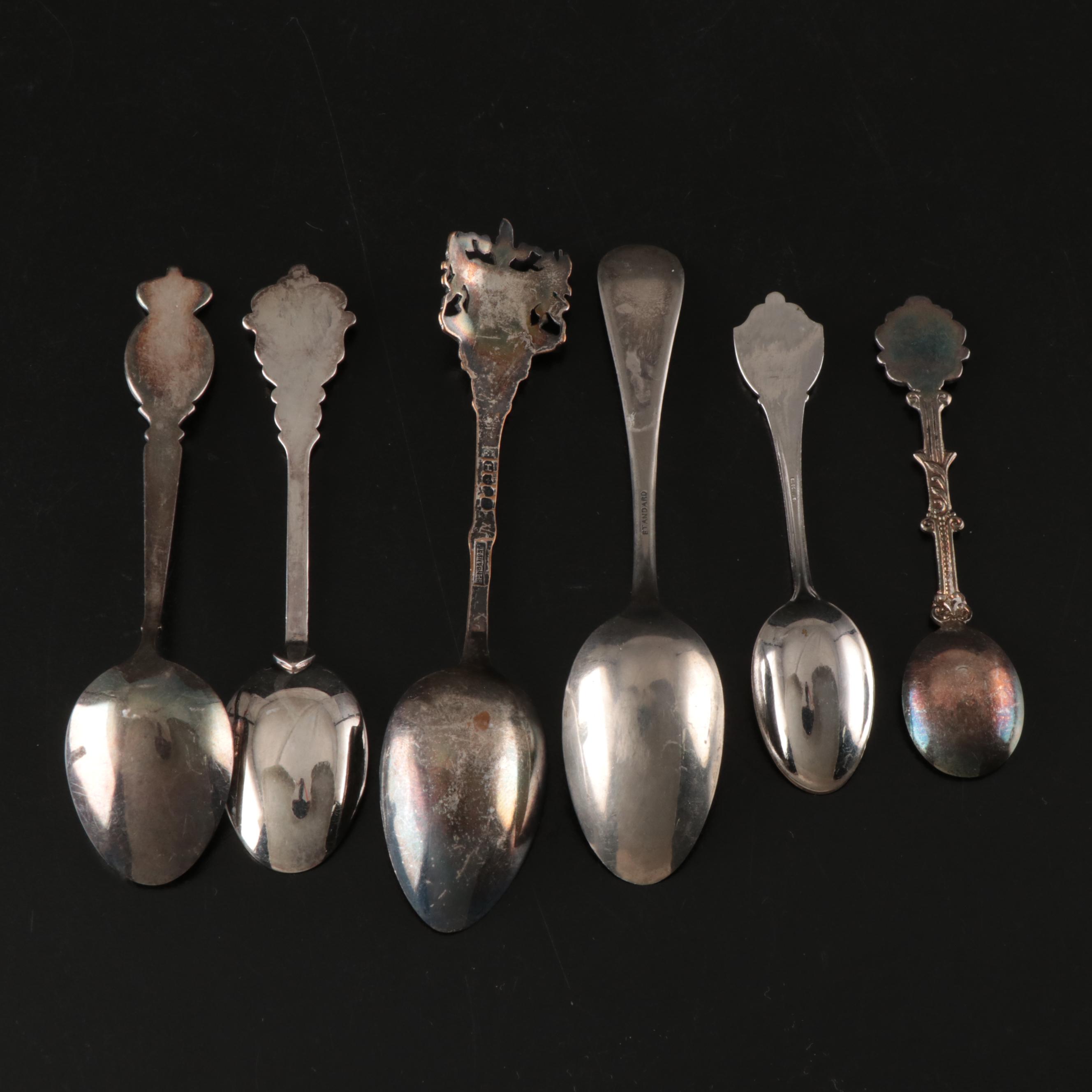 Sterling Silver Virgin Islands Spoon with More Demitasse and Souvenir Spoons