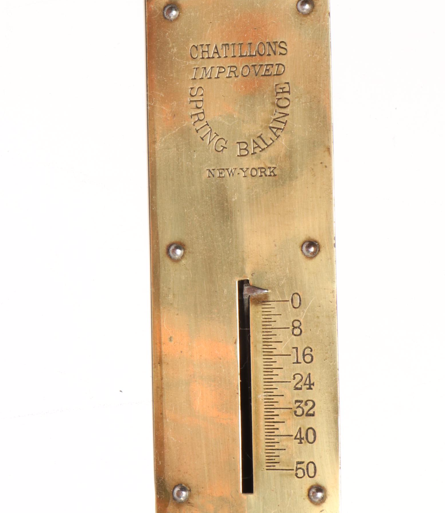 Chatillon Hanging Brass and Iron Scales