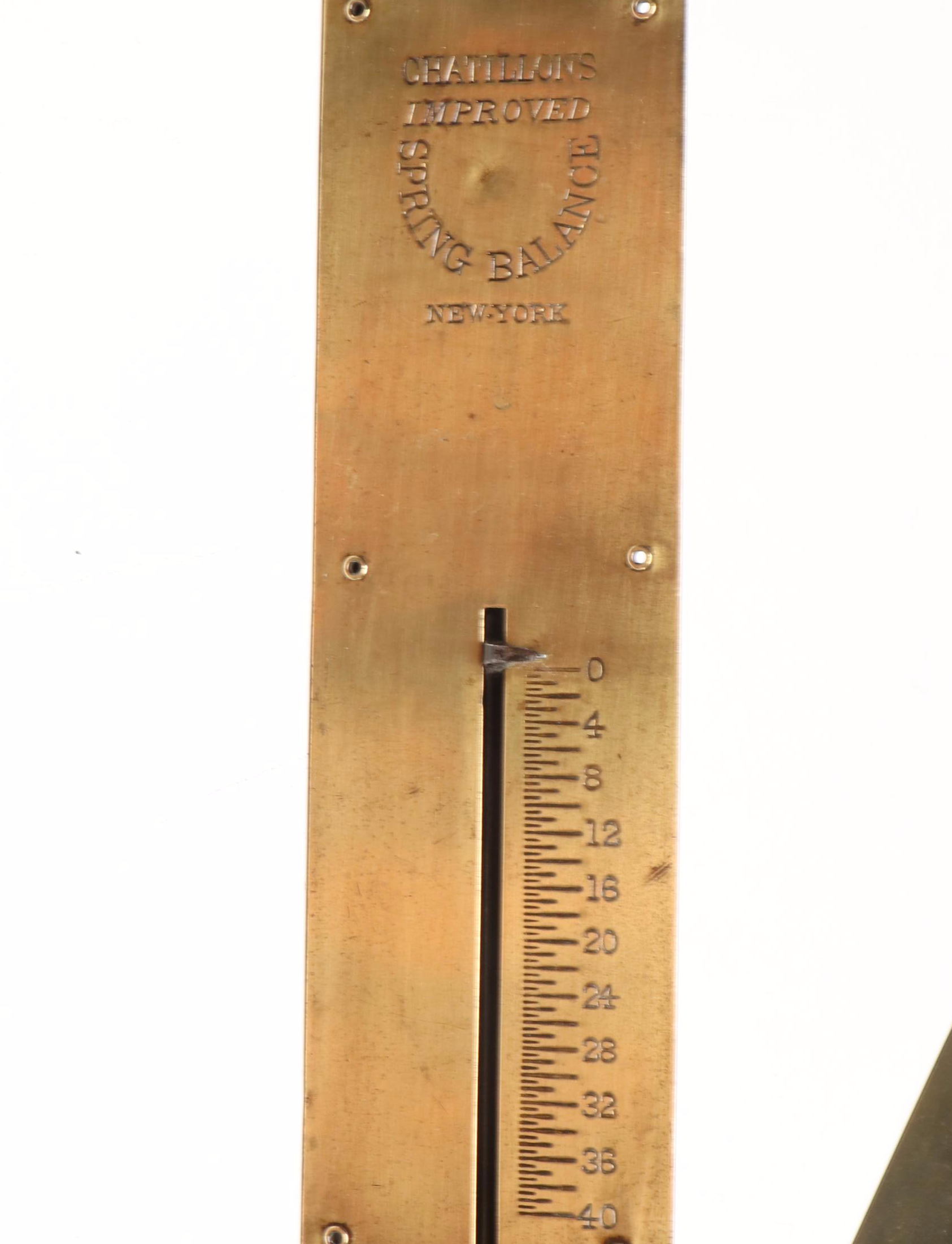 Chatillon Hanging Brass and Iron Scales