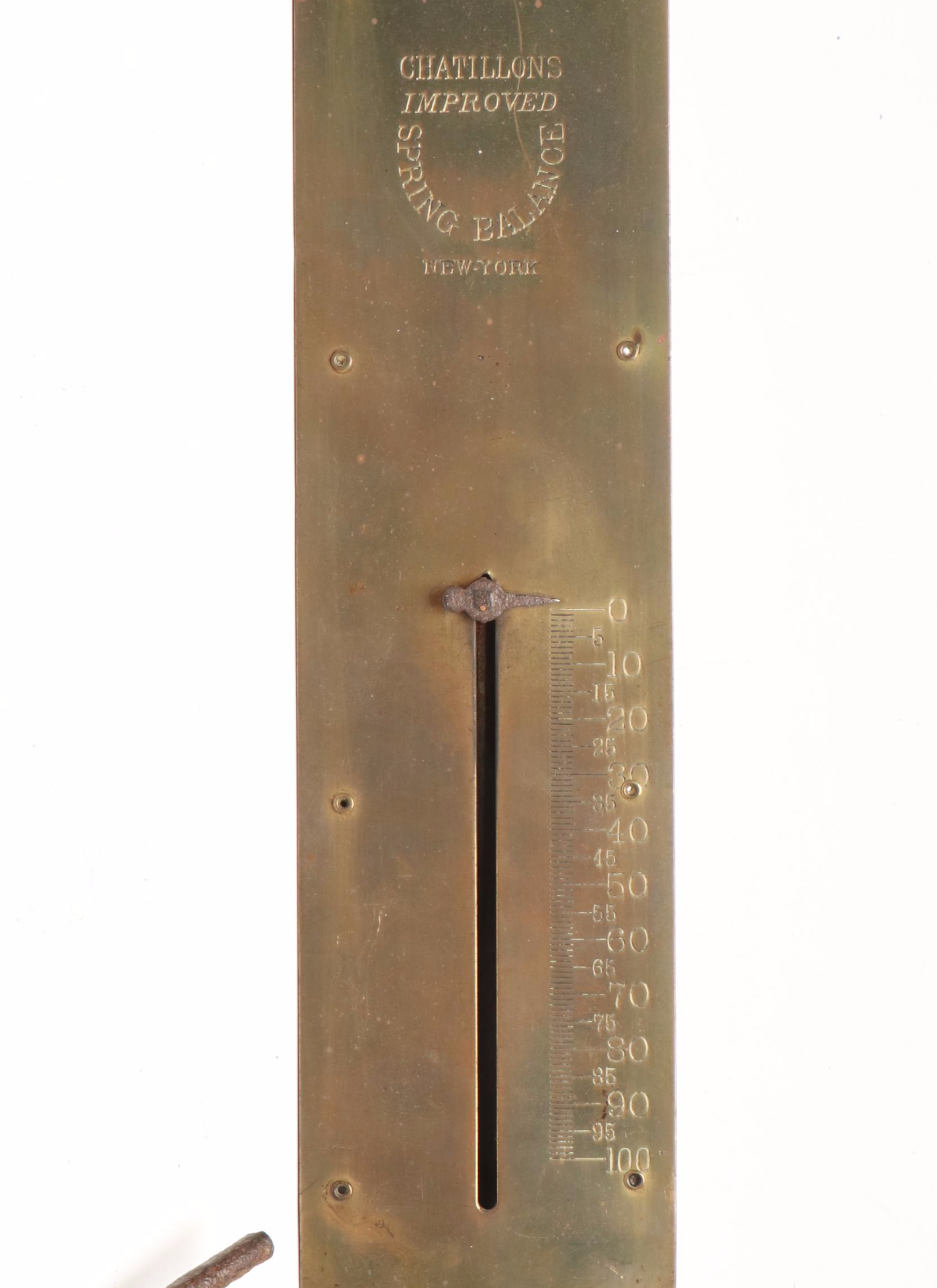 Chatillon Hanging Brass and Iron Scales