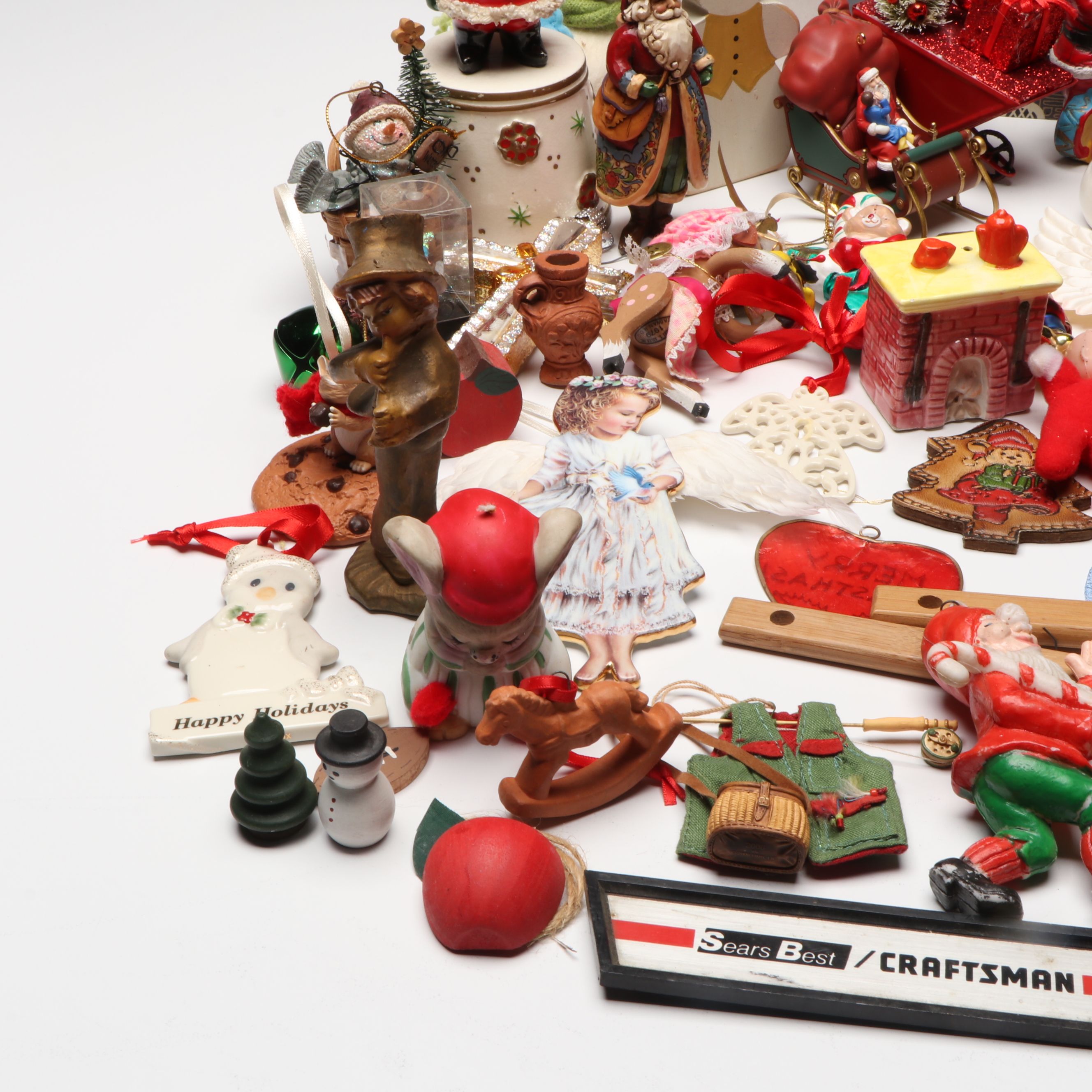 The Cat's Meow Christmas Village Buildings with Other Ornaments and Figurines