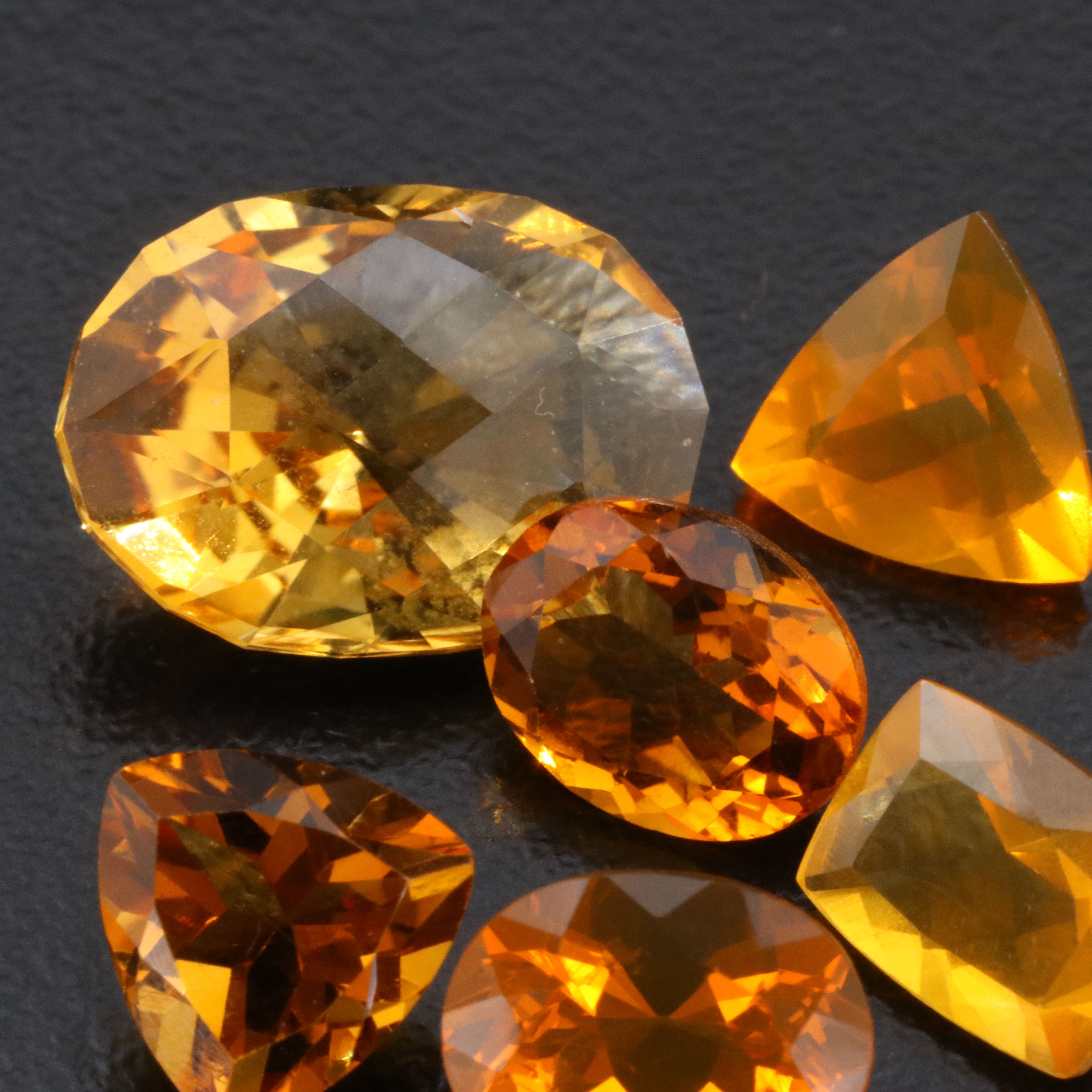 Loose 12.46 CTW Citrine and Fire Opal Lot