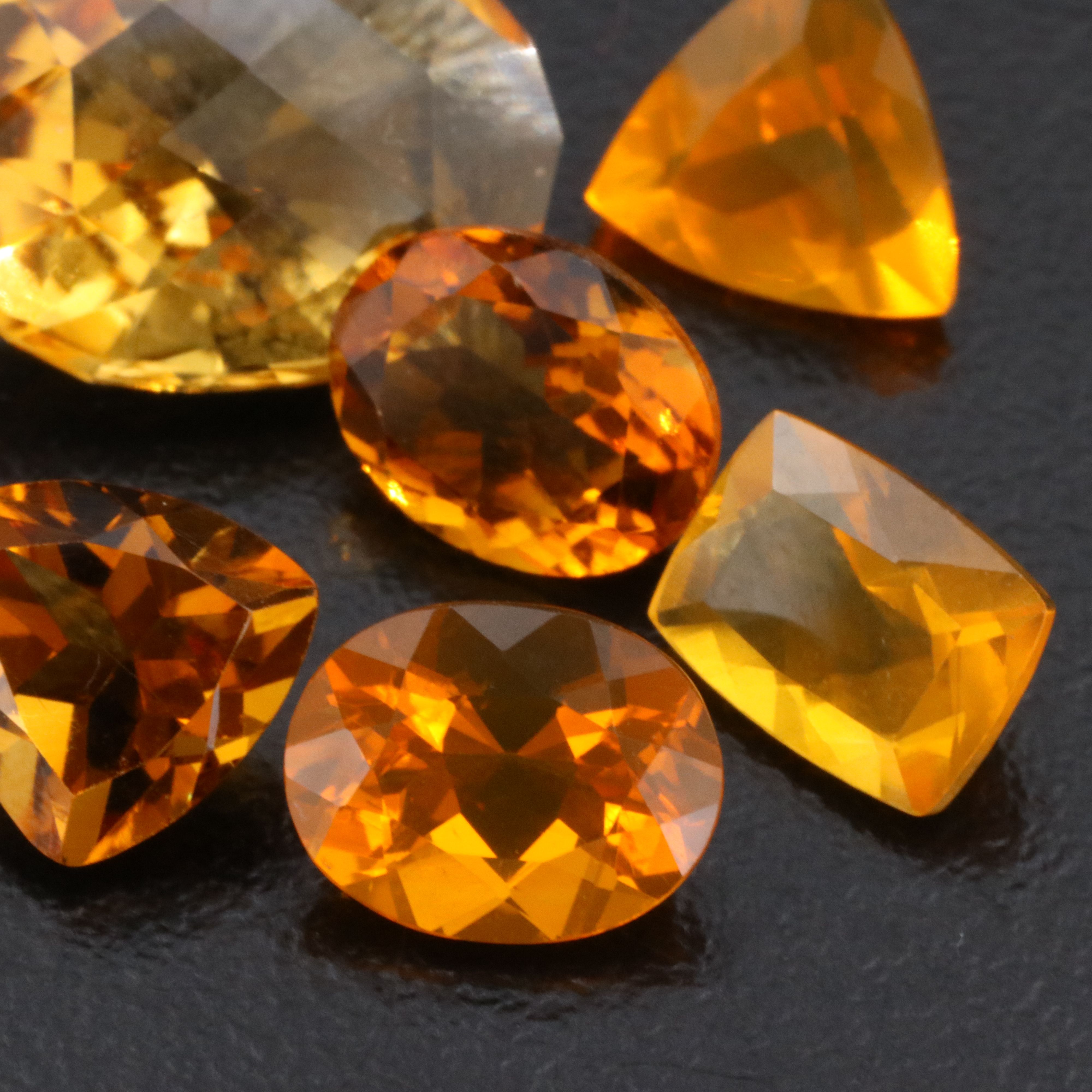 Loose 12.46 CTW Citrine and Fire Opal Lot