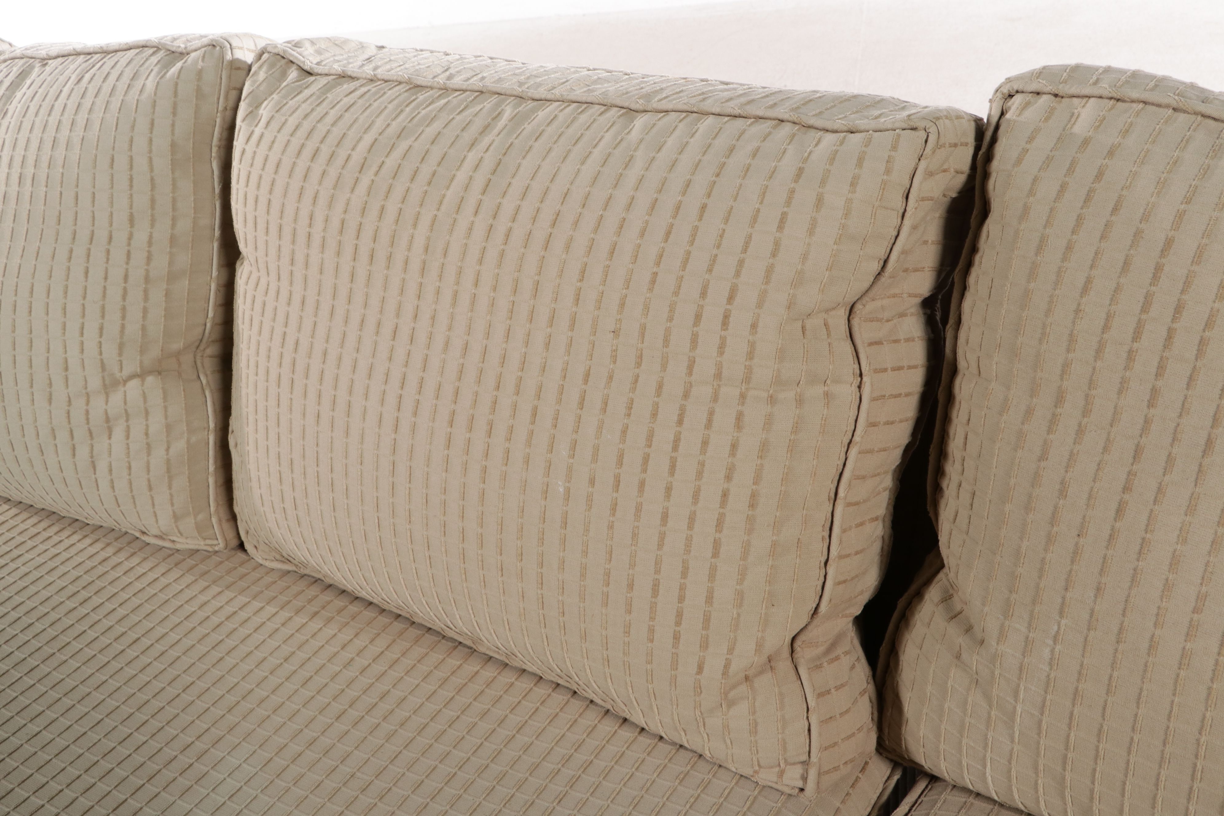 Anglo-Chinese Style Two-Piece Upholstered Sectional Sofa