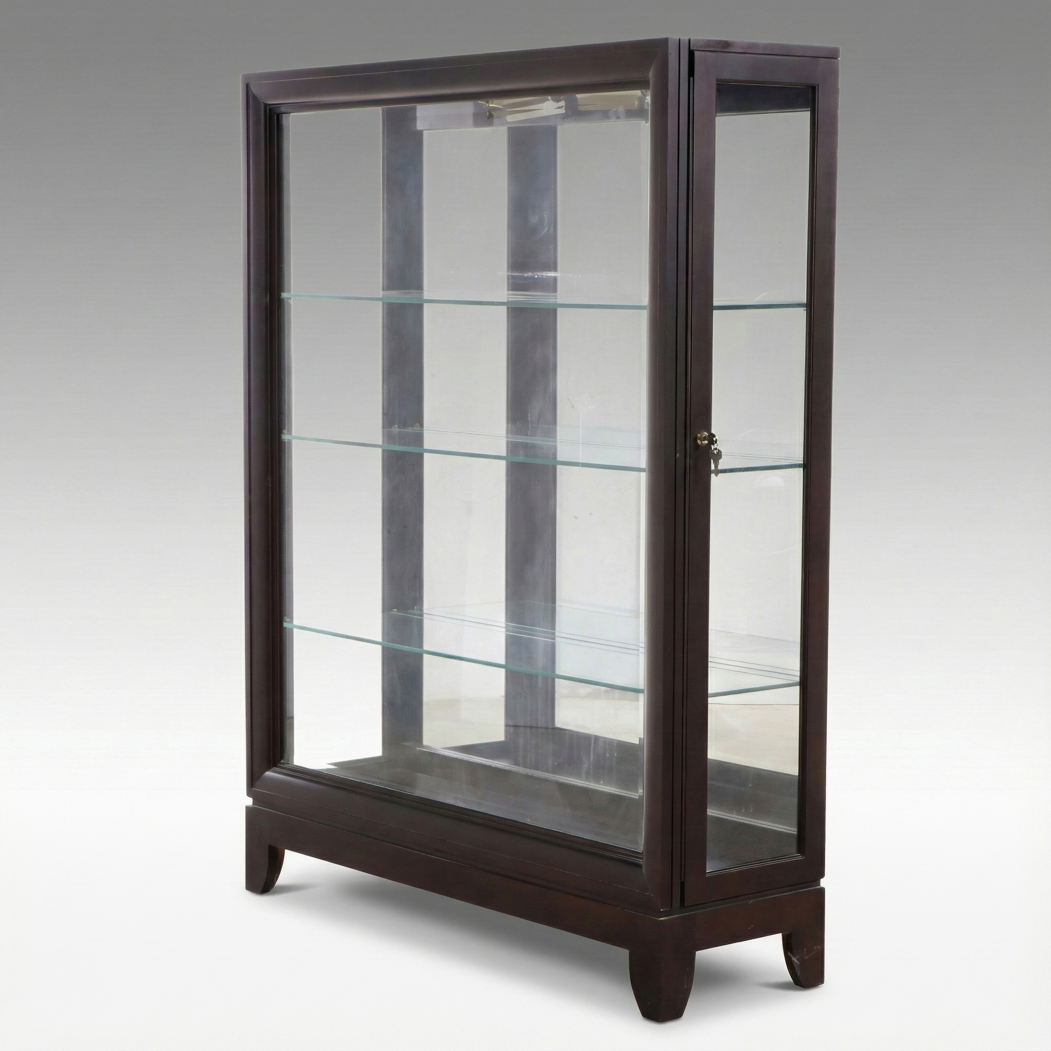 Pulaski Furniture Contemporary Ebonized Wood Locking Display Cabinet