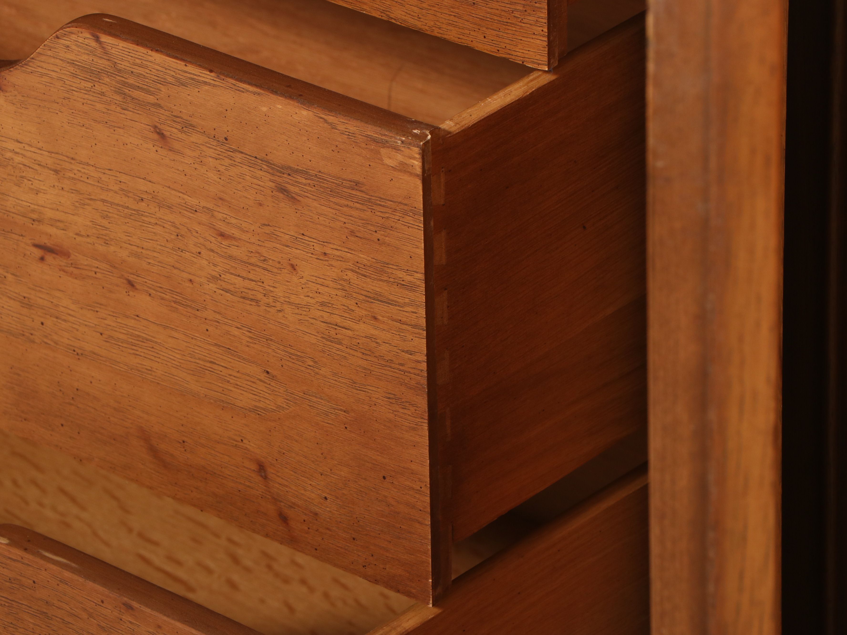 Brutalist Style Walnut Sideboard, Mid-20th Century