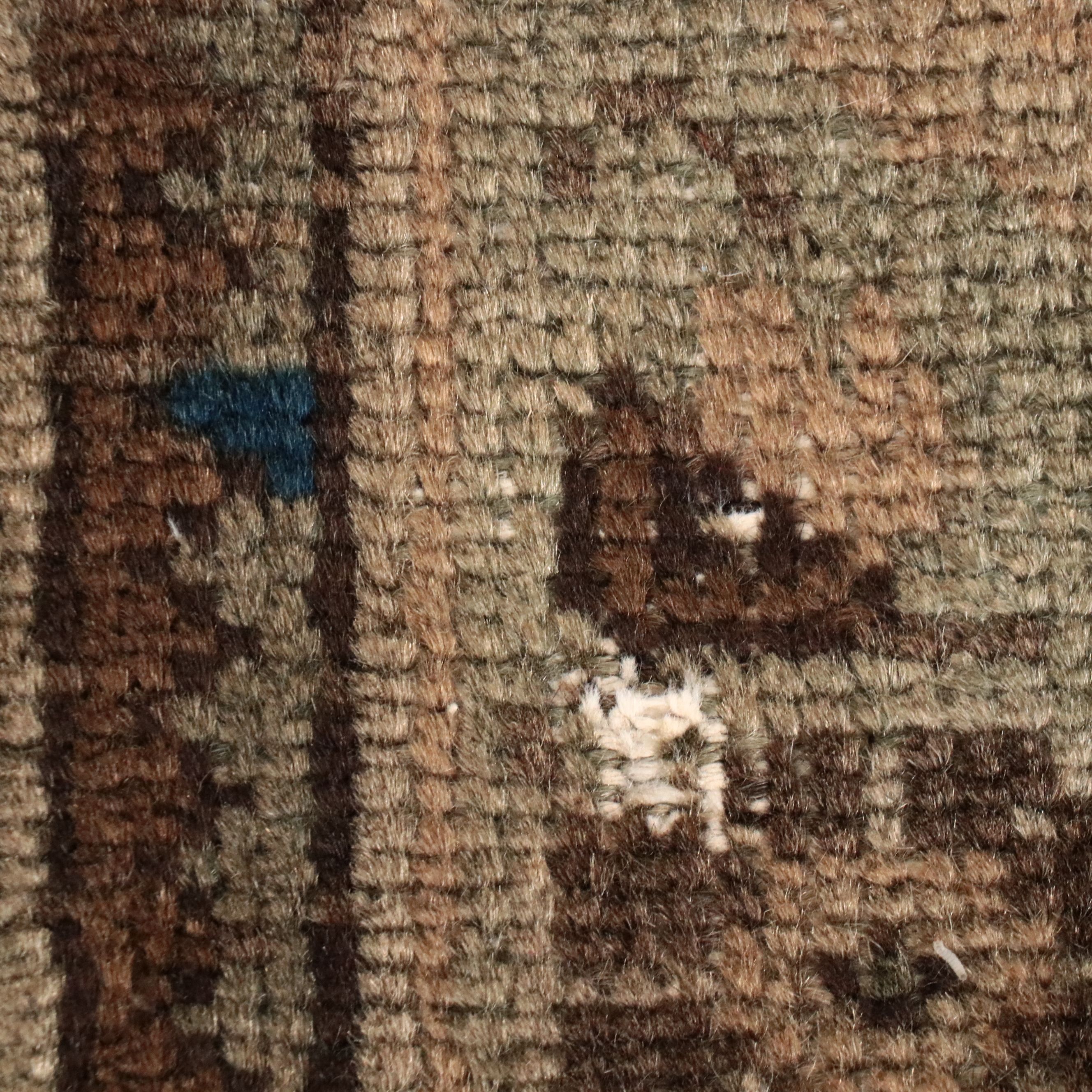 3'10 x 12' Hand-Knotted Persian Carpet Remnant Long Rug