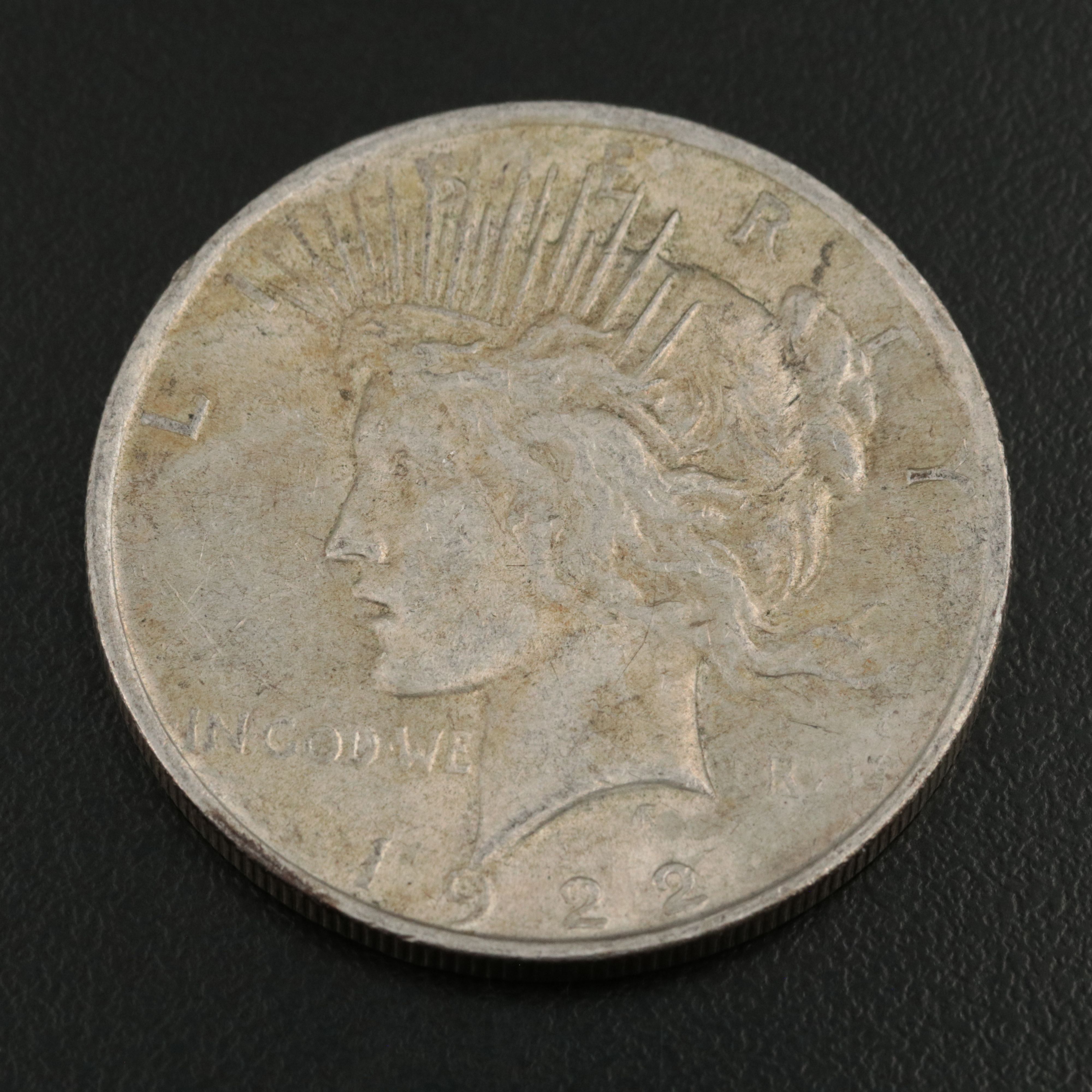 Three 1922 Peace Silver Dollars