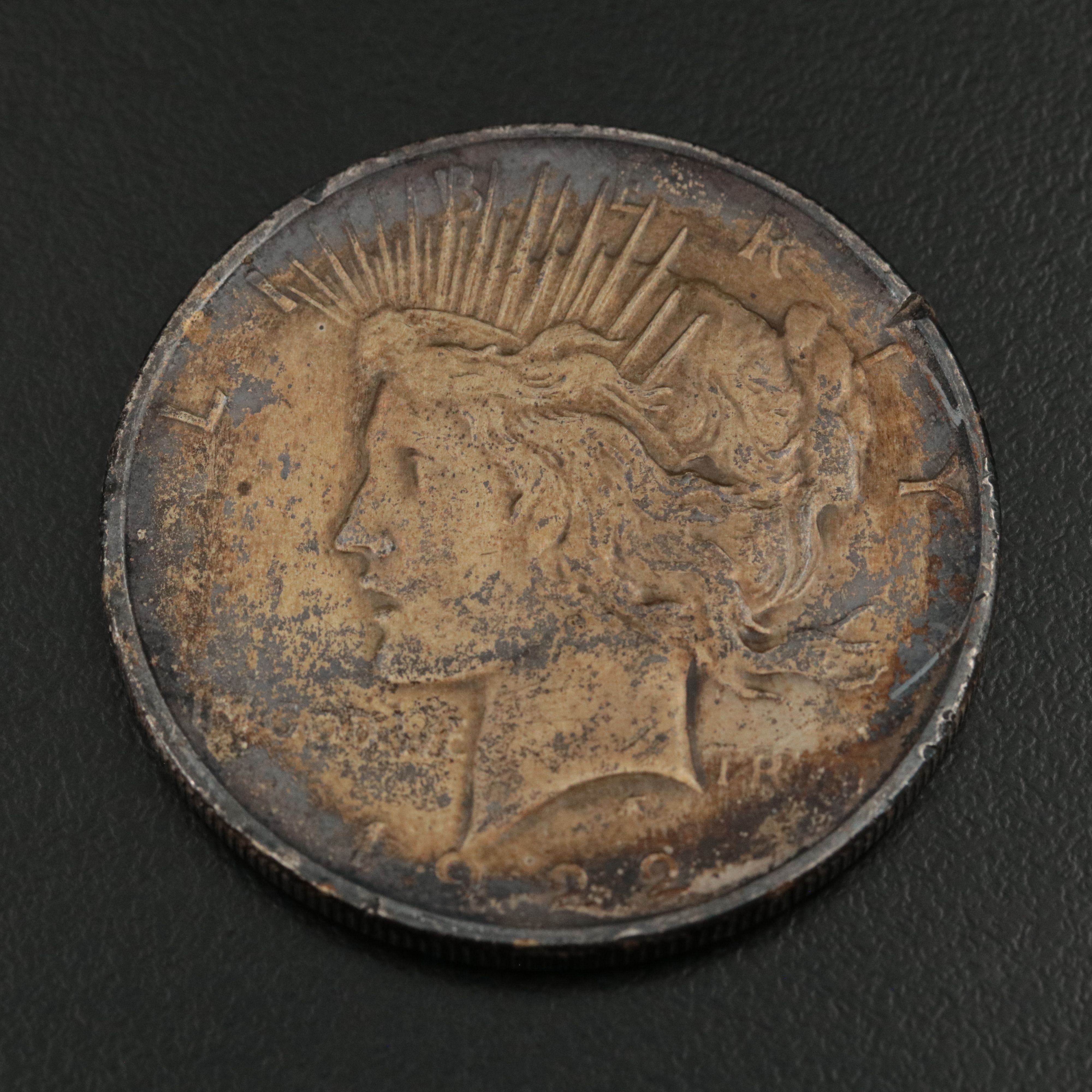 Three 1922 Peace Silver Dollars