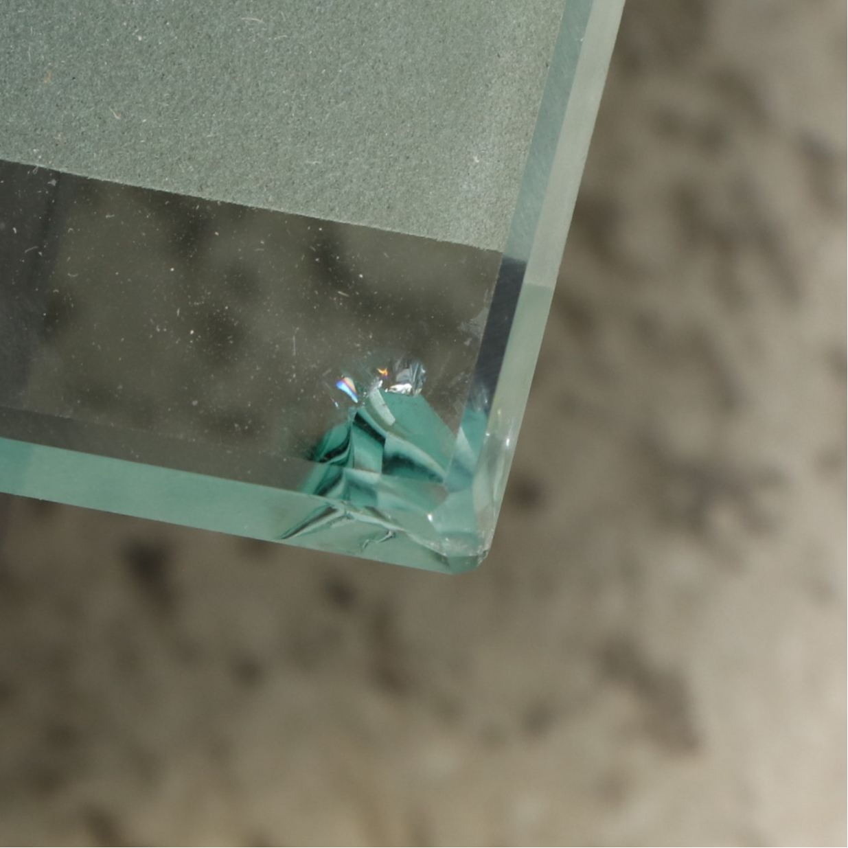 Country Sheraton Style Cherry Drop-Leaf Table with Modern Frosted Glass Panel