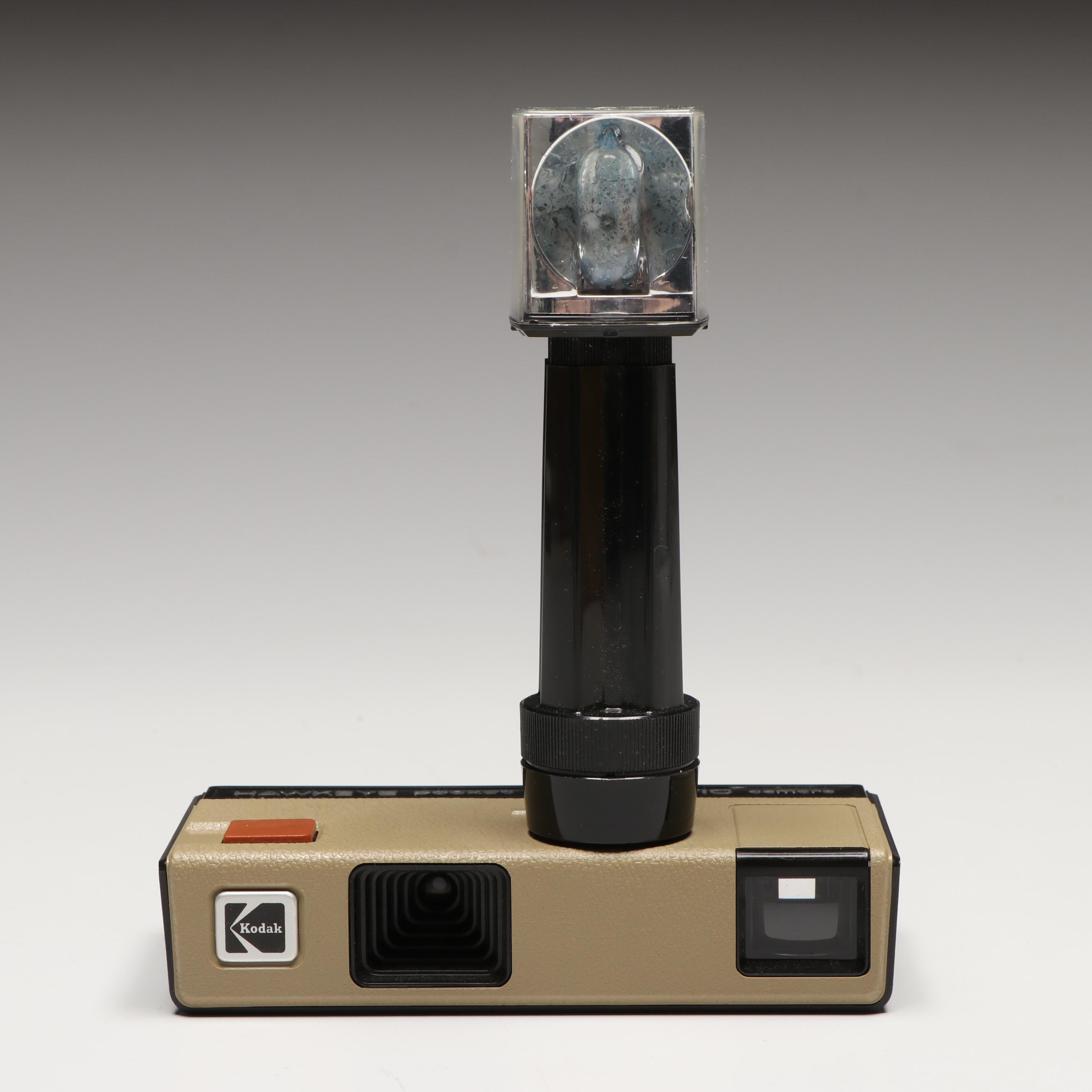 Kodak Hawkeye Pocket Instamatic Camera with Rostov Night Vision Scope and More