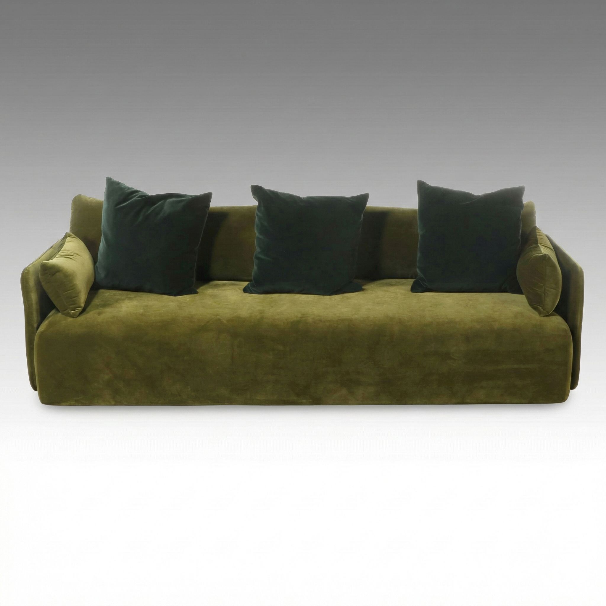 Norm Architects for Audo Copenhagen "Offset" Green Velvet Sofa