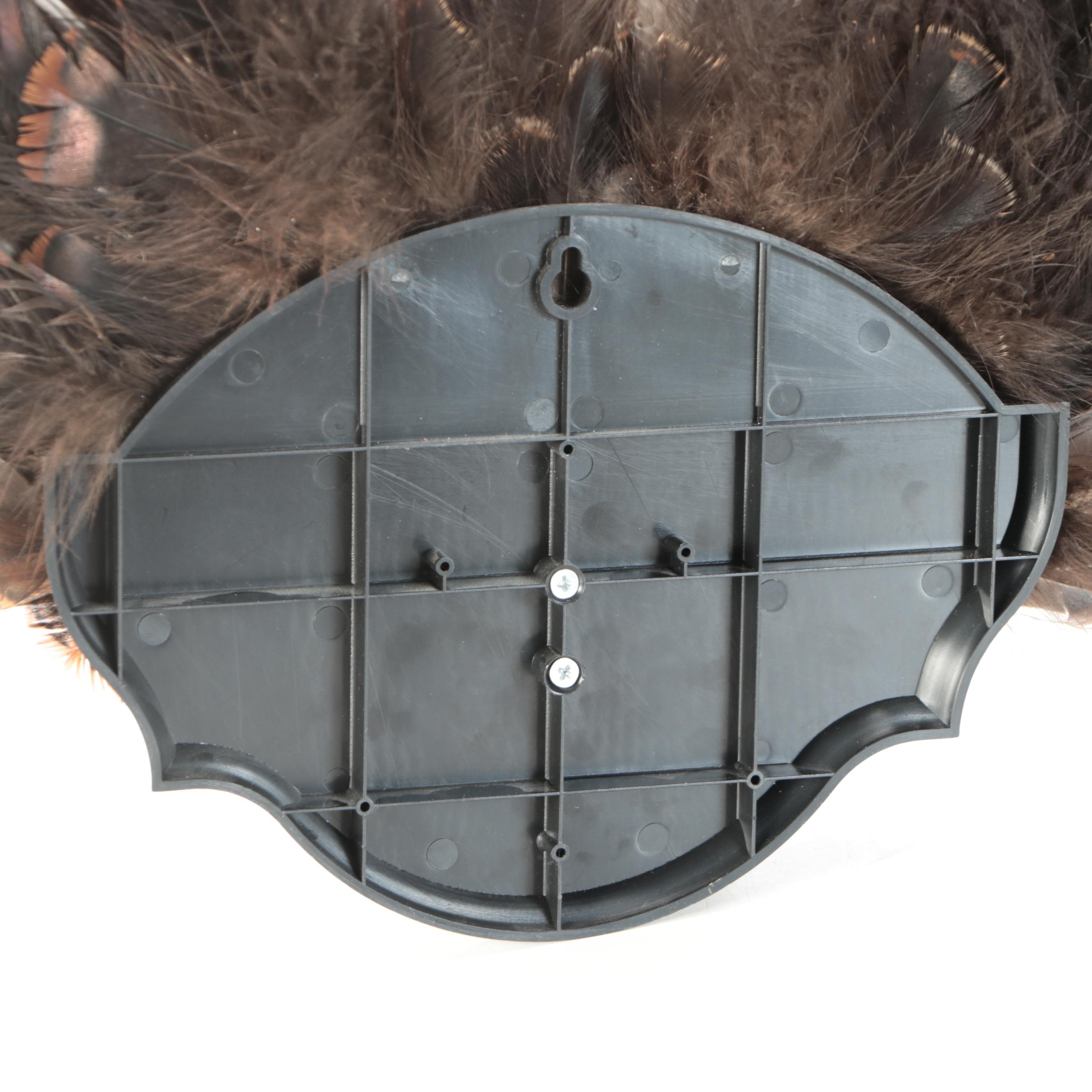 Wild Turkey Tail Fan on Faux Wood Mount