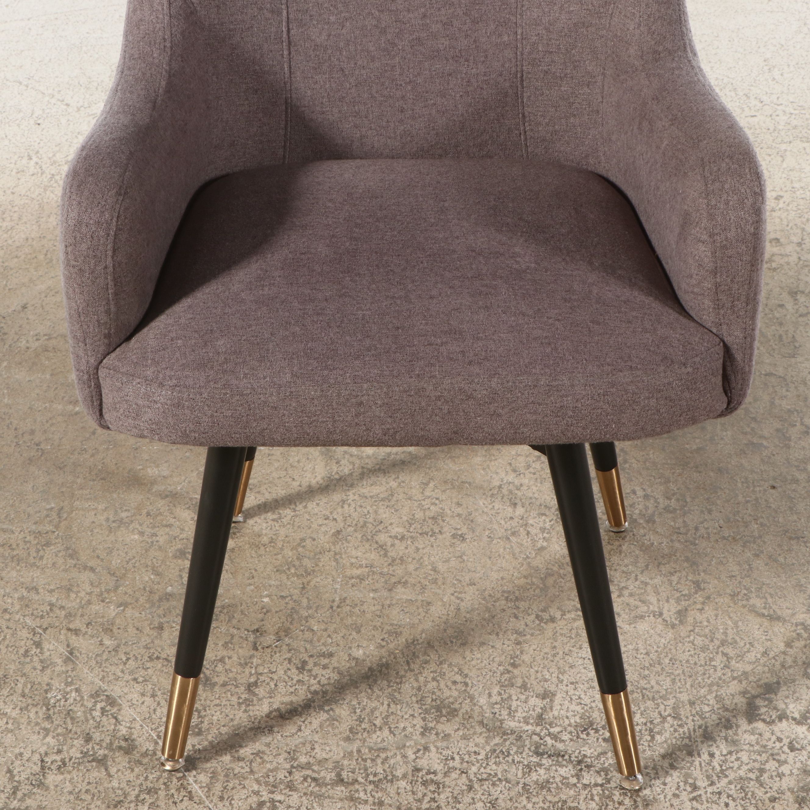 Contemporary Mid Century Modern Style Upholstered Swivel Chair with Metal Legs