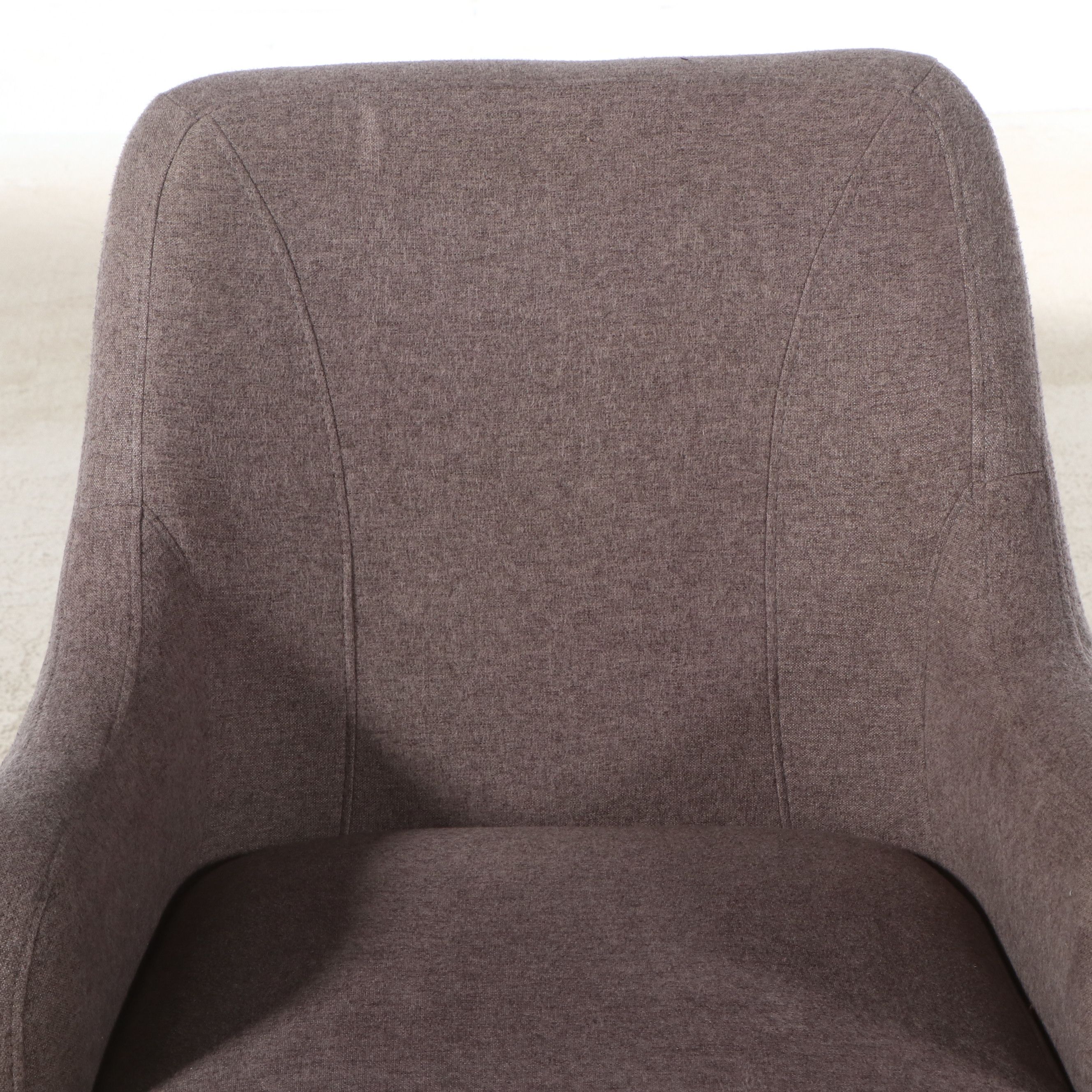 Contemporary Mid Century Modern Style Upholstered Swivel Chair with Metal Legs