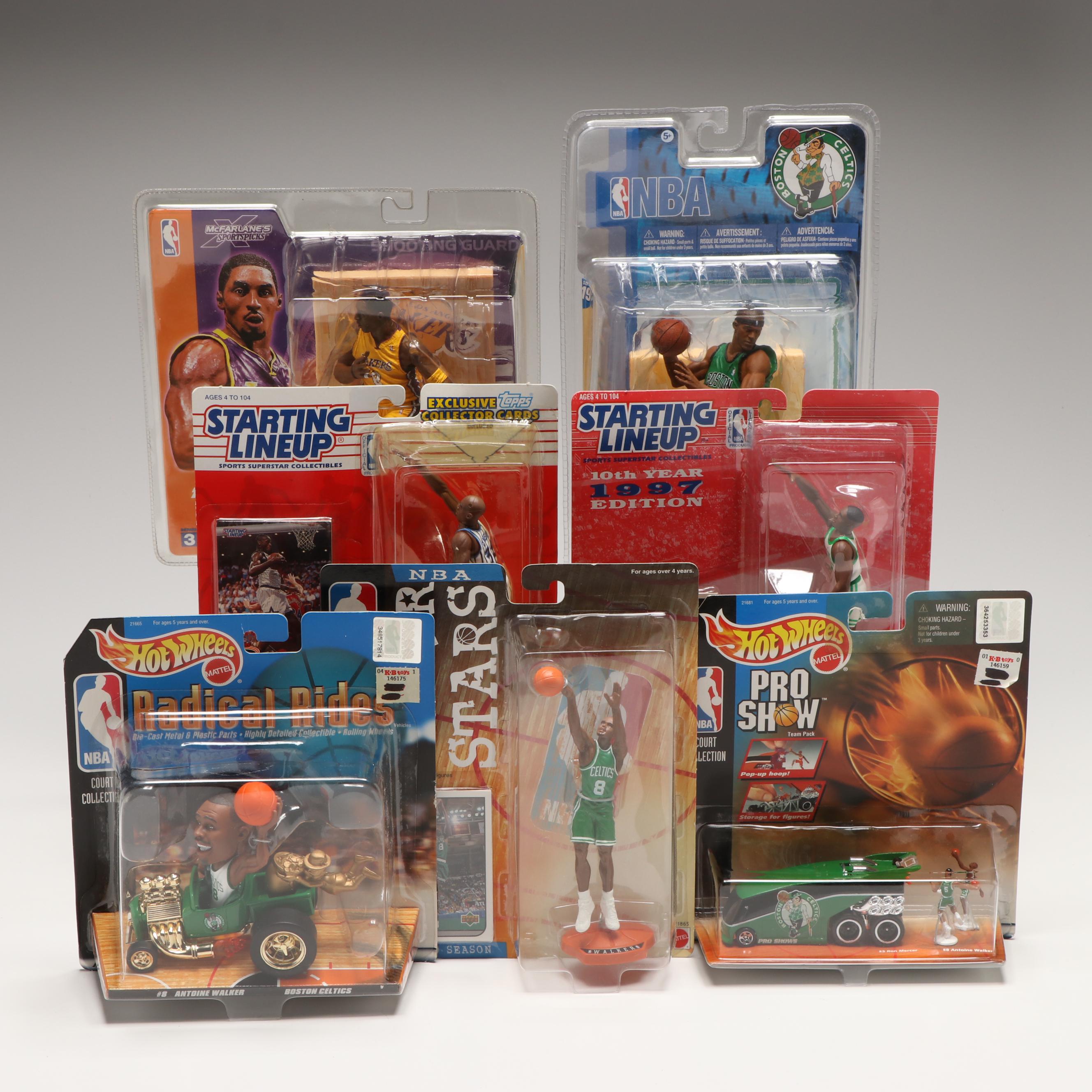 McFarlane Rajon Rondo Figure with Other NBA Figures and Hot Wheels Car