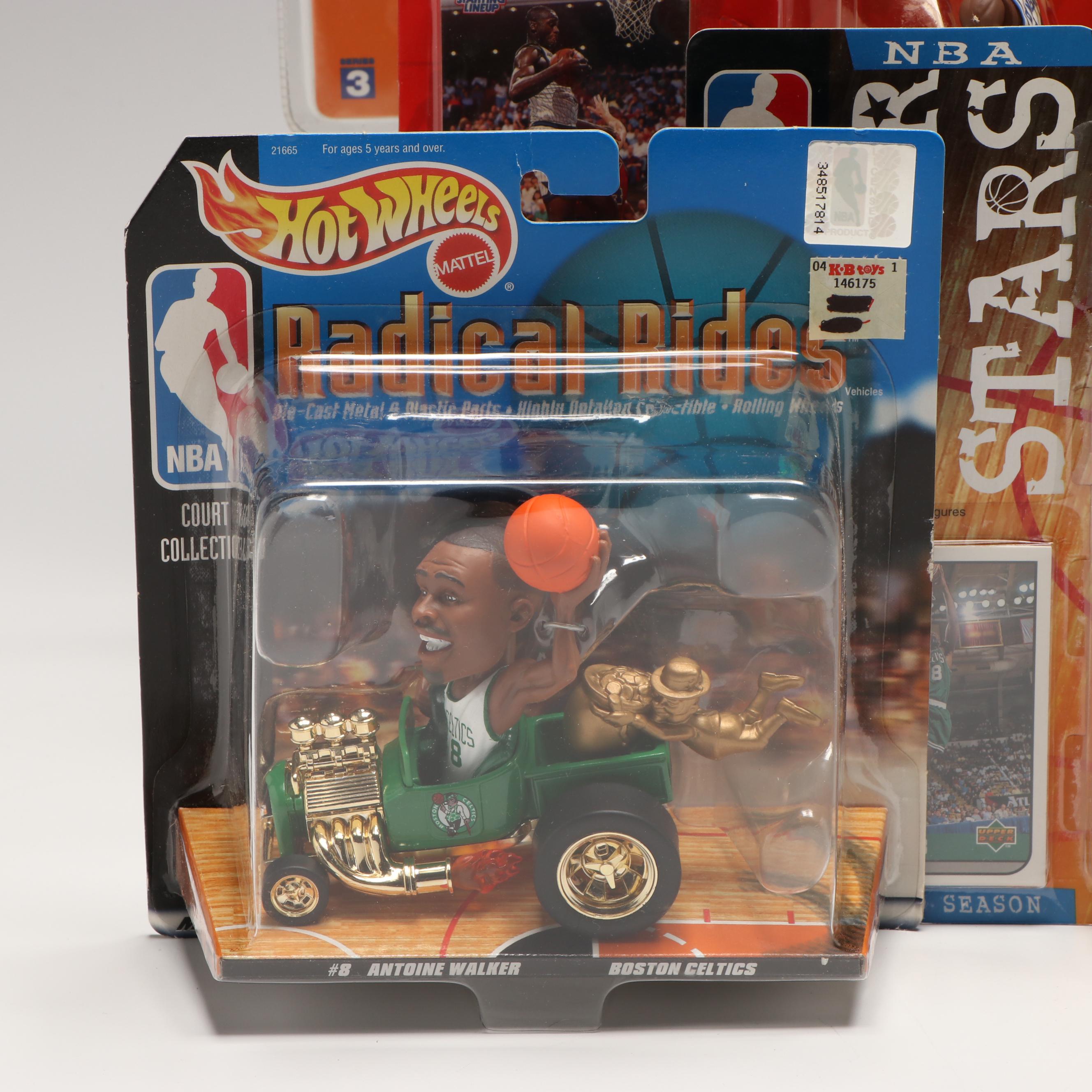 McFarlane Rajon Rondo Figure with Other NBA Figures and Hot Wheels Car