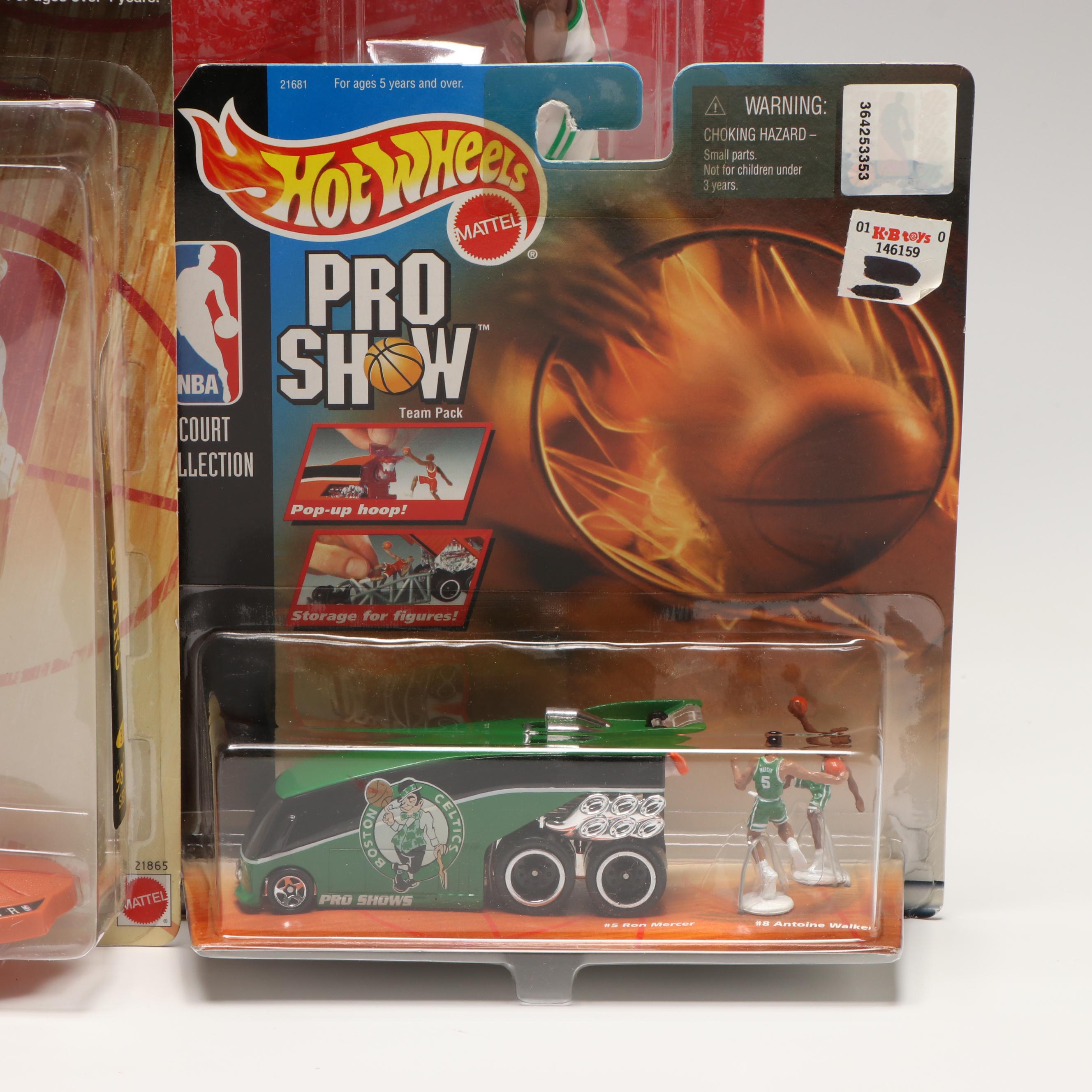 McFarlane Rajon Rondo Figure with Other NBA Figures and Hot Wheels Car