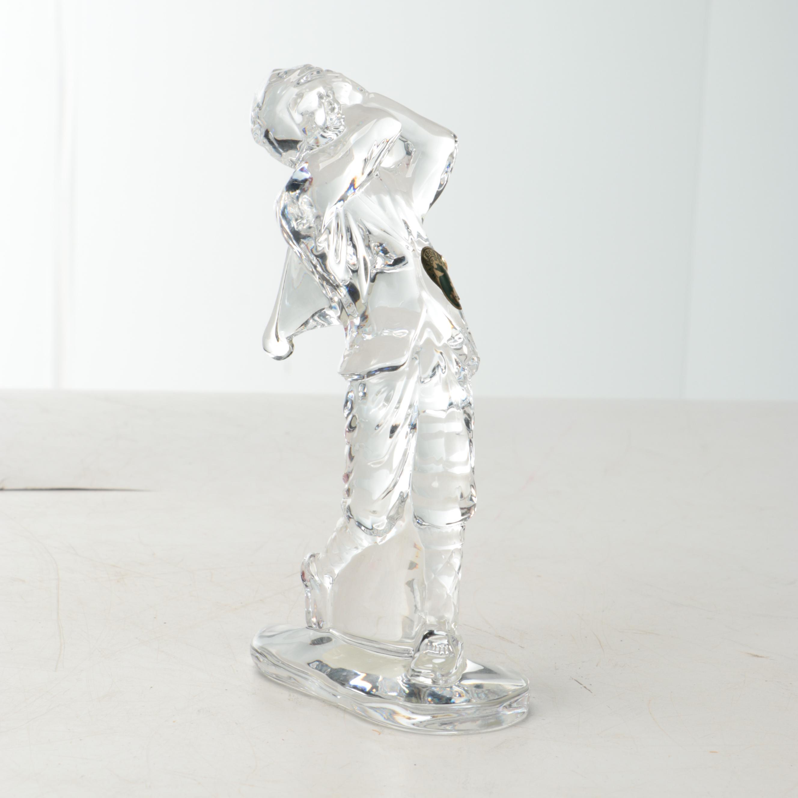 Waterford Crystal Golfer Figurine with Arnold Palmer Throw with  and Other Décor