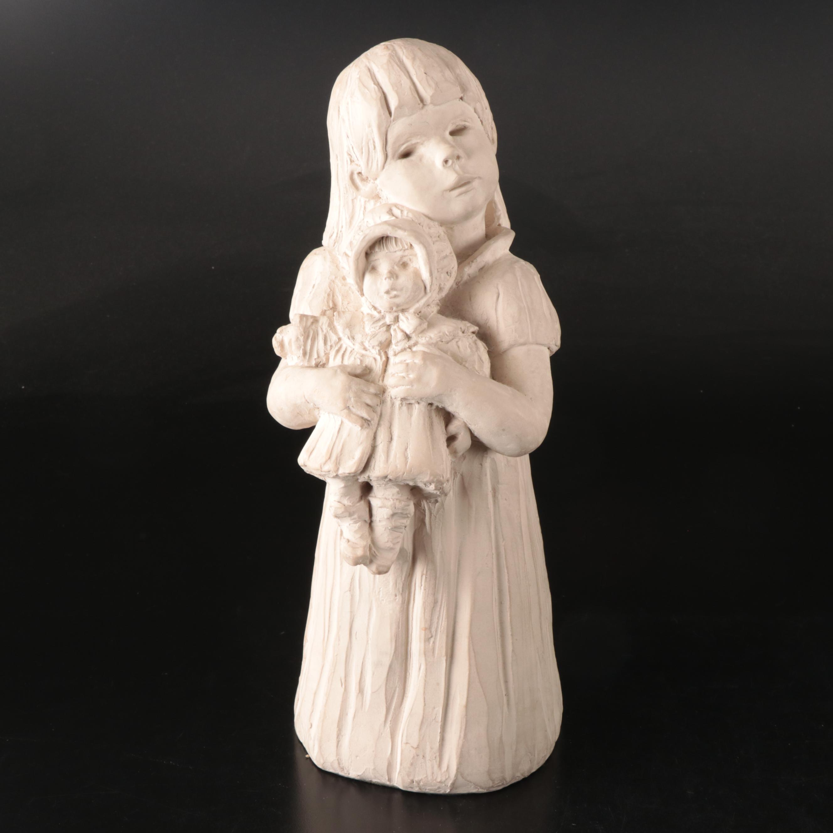 Austin Productions Signed Dee Crowley "Bright Eyes" Garden Sculptures