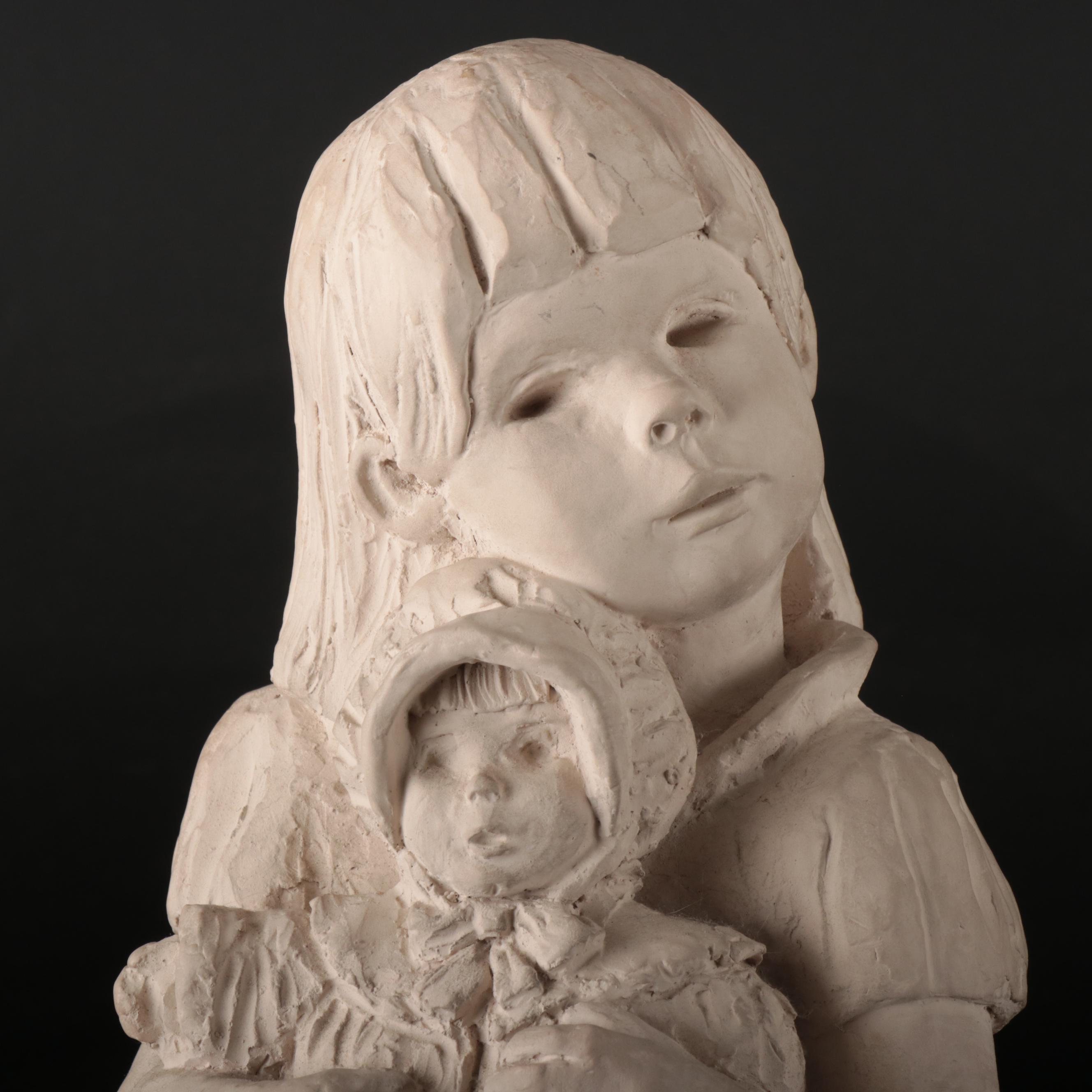 Austin Productions Signed Dee Crowley "Bright Eyes" Garden Sculptures