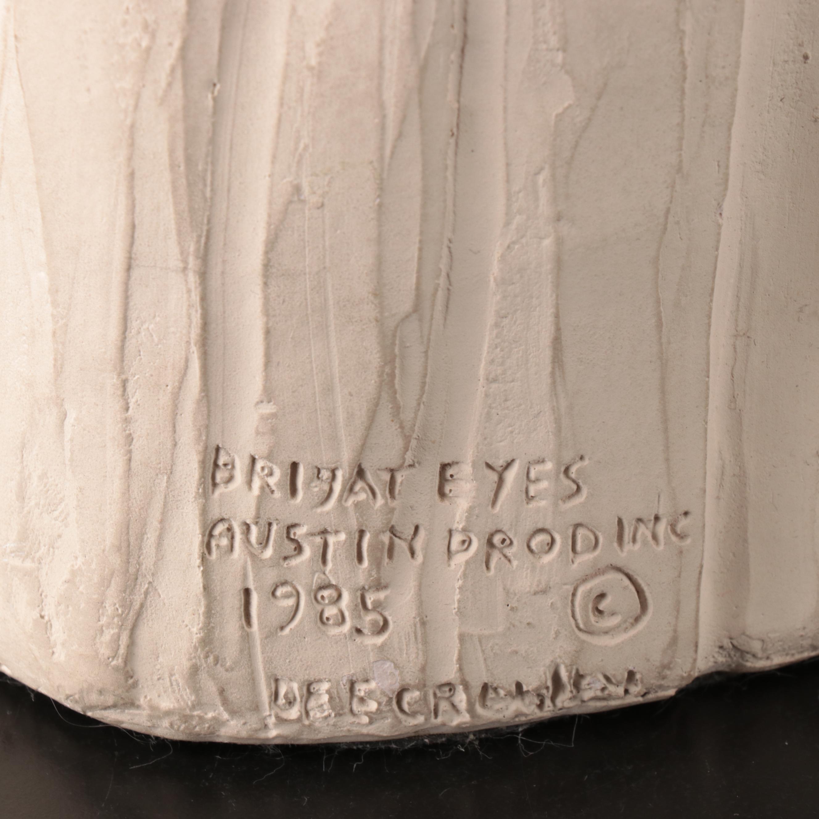 Austin Productions Signed Dee Crowley "Bright Eyes" Garden Sculptures