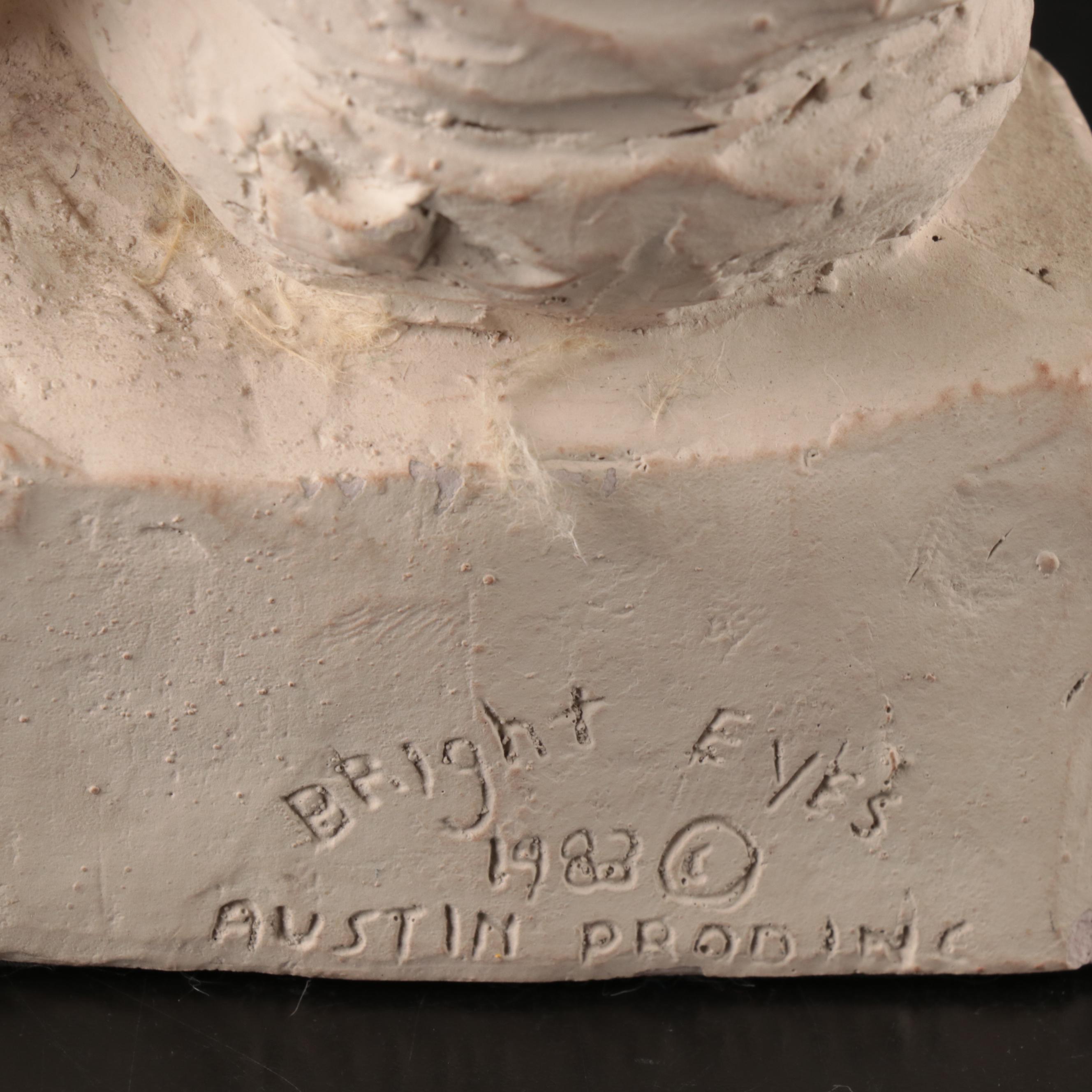 Austin Productions Signed Dee Crowley "Bright Eyes" Garden Sculptures