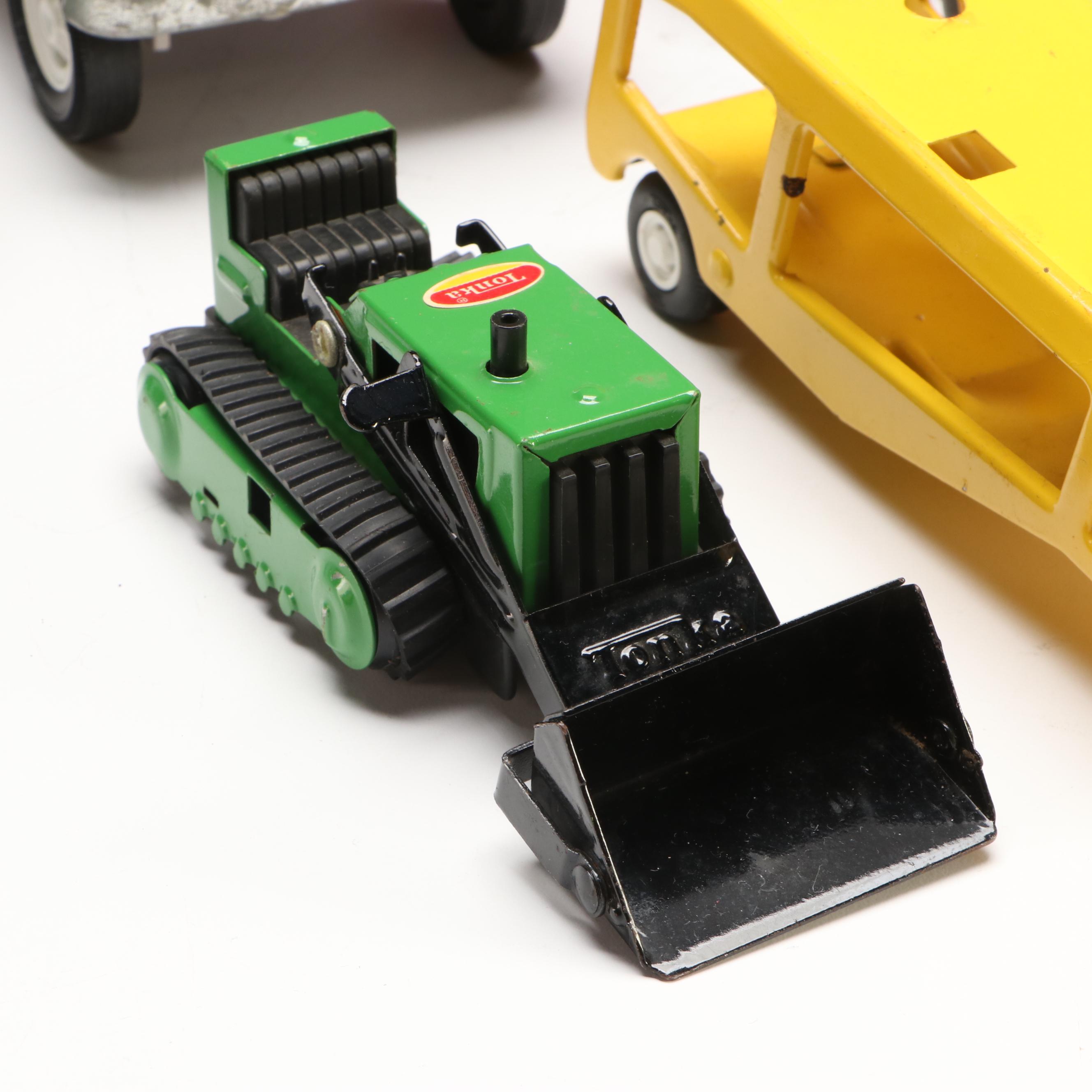 Ertl Box Truck with Tonka, Structo and More Vintage Diecast Vehicles